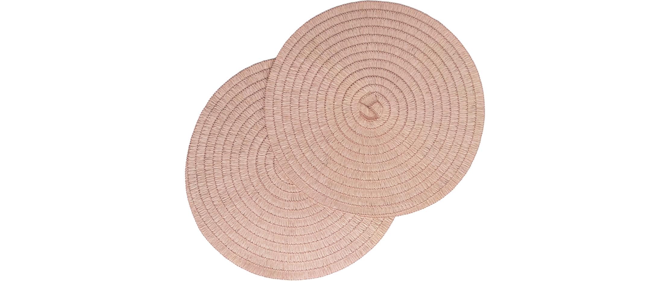 Pichler Tischset Wave Ø 38 cm, 2 Stück, Nude