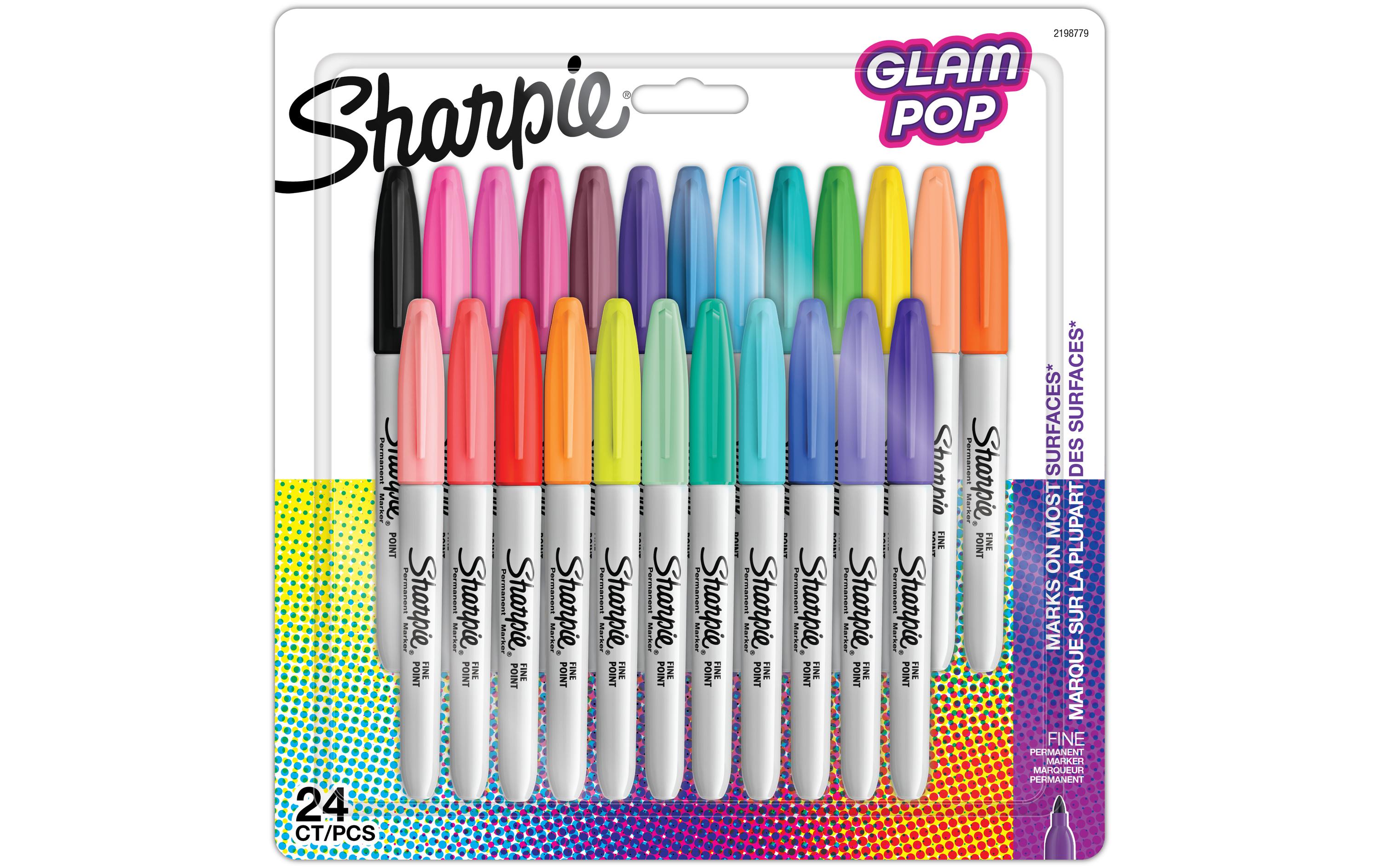Sharpie Fasermaler S-Note Glam Pop Permanent, 24er Pack