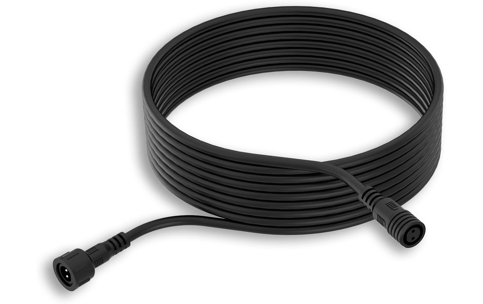 Philips Niedervolt Verlängerungskabel 10 Meter, IP65, schwarz