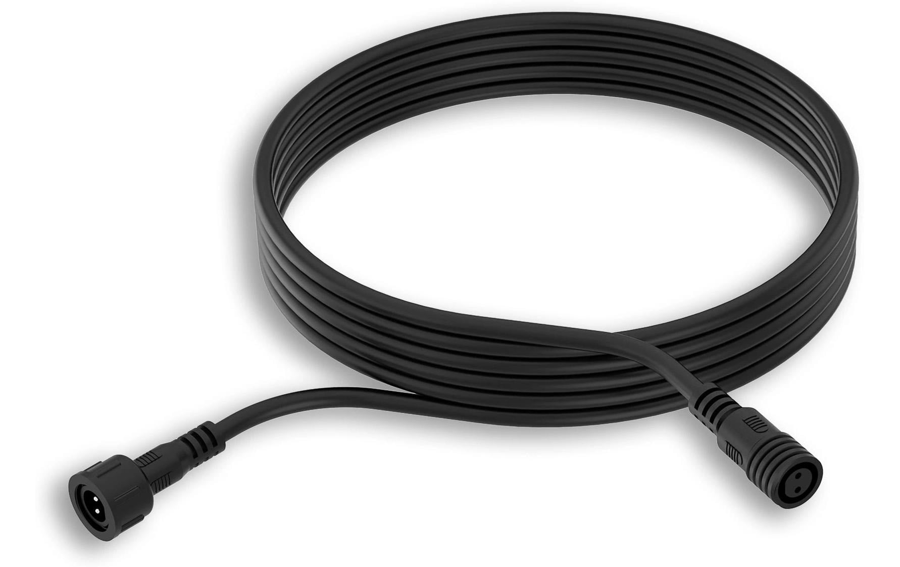 Philips Niedervolt Verlängerungskabel 5 Meter, IP65, schwarz