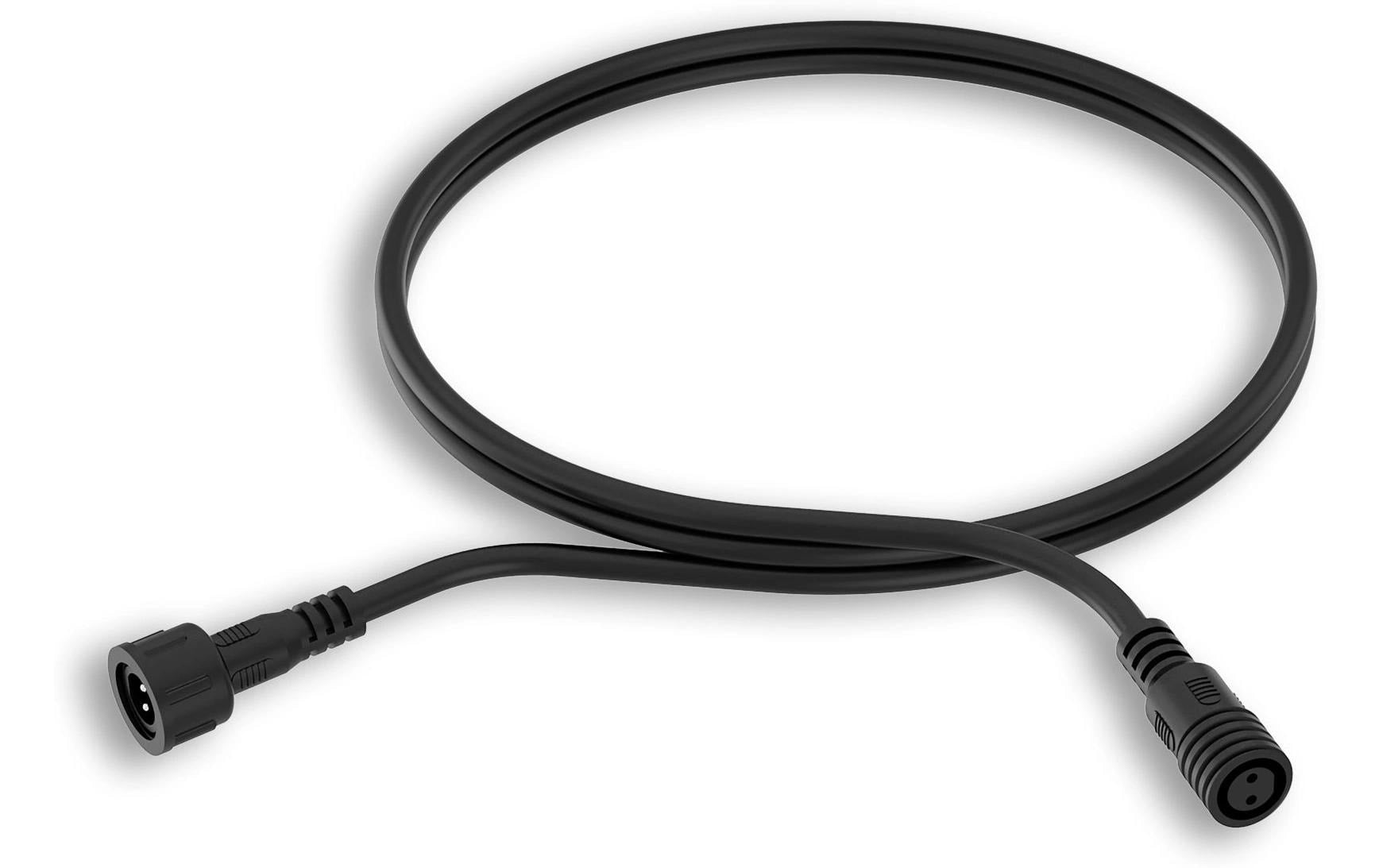 Philips Niedervolt Verlängerungskabel 2 Meter, IP65, schwarz