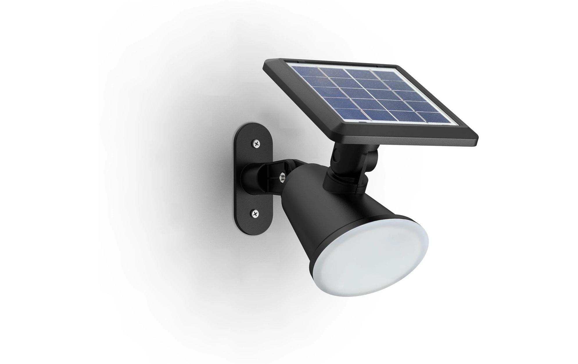 Philips Solar Jivix Spotleuchte Wand, Lichtsensor, 2700K, schwarz