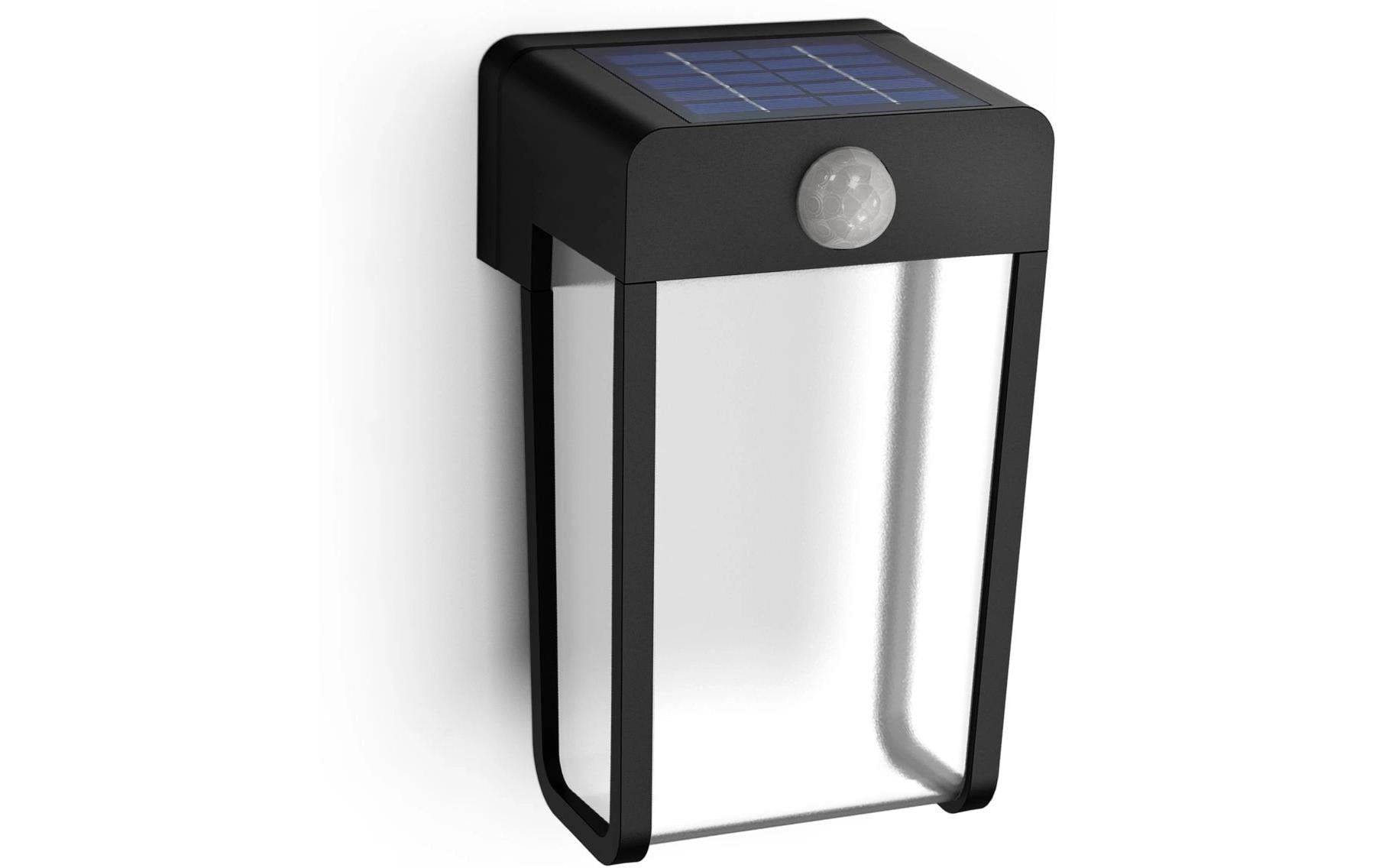 Philips Solar Shroud Wandleuchte, Licht+Bewegungssensor, klar, 2700K