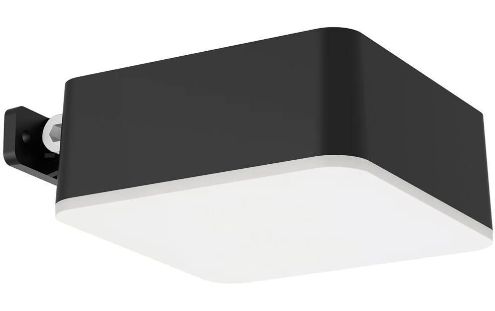 Philips Solar Vynce Wandleuchte, Lichtsensor, eckig, 2700K, schwarz