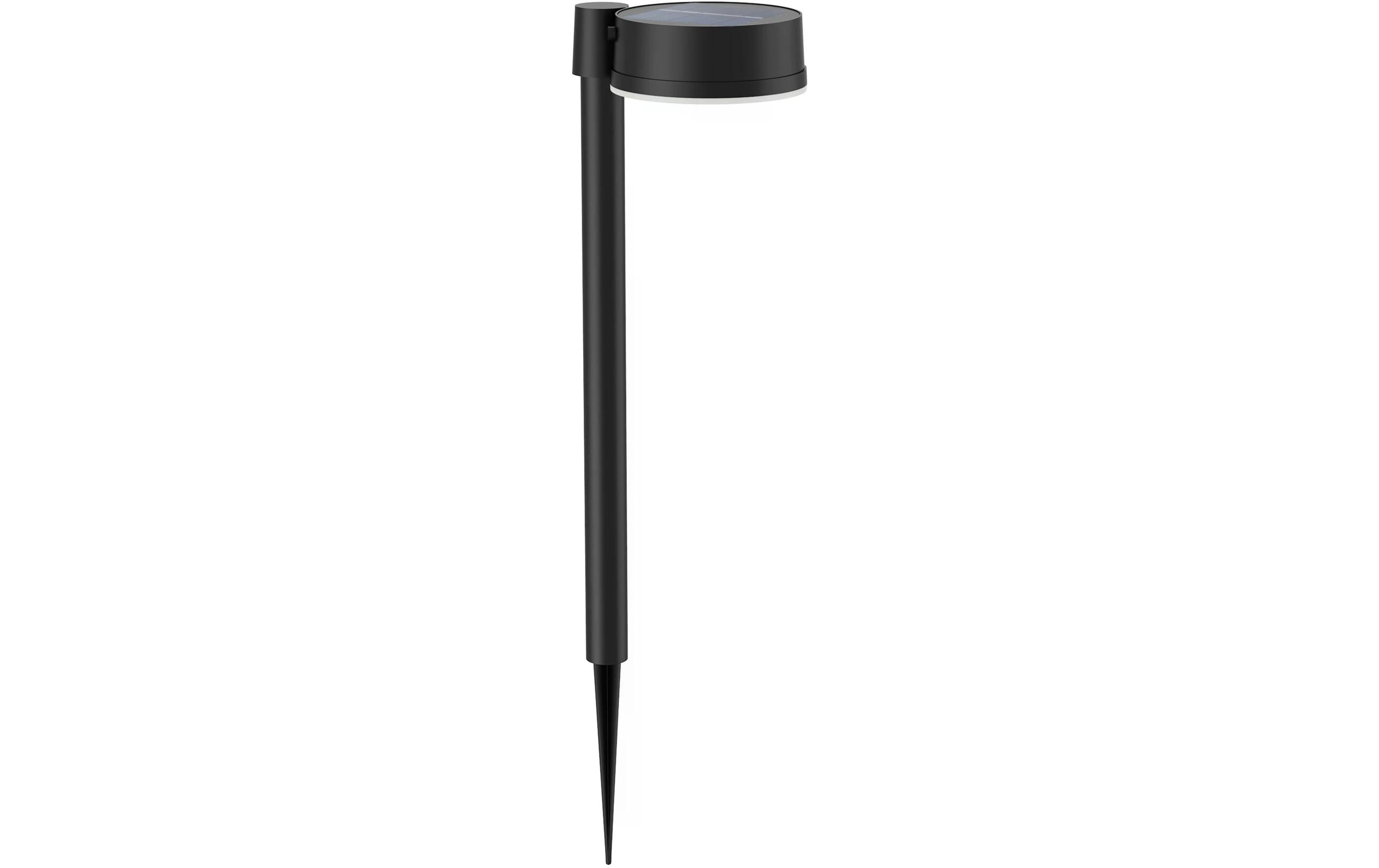 Philips Solar Vynce Sockelleuchte Spiess, Lichtsensor, rund, 2700K
