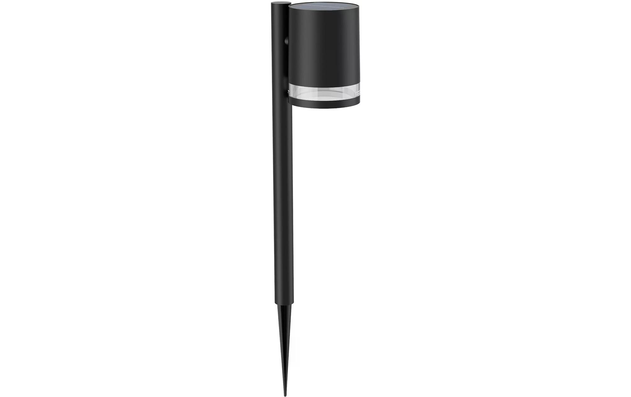 Philips Solar Fyce Sockelleuchte Spiess, Lichtsensor, 2700K, schwarz