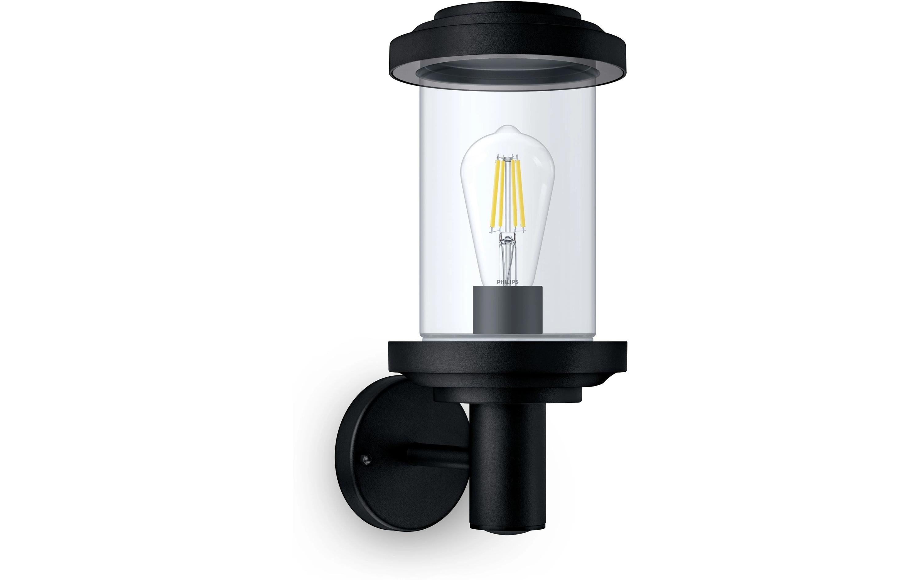 Philips Listra Wandleuchte rund, max. 25W, exkl. LM, schwarz
