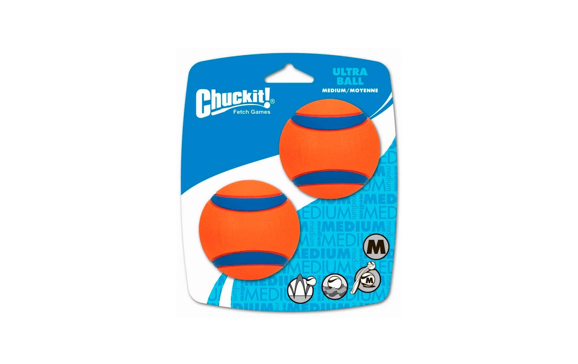 Chuckit! Hunde-Spielzeug Ultra Tennisball M, Ø 6.5 cm, 2 Stück