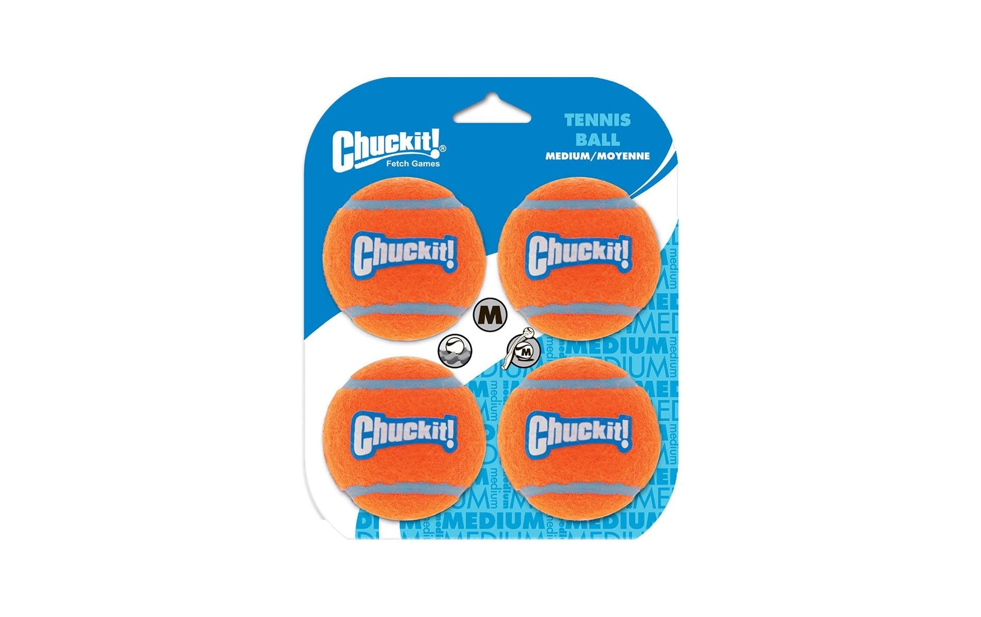 Chuckit! Hunde-Spielzeug Tennisball M, Ø 6.5 cm, 4 Stück