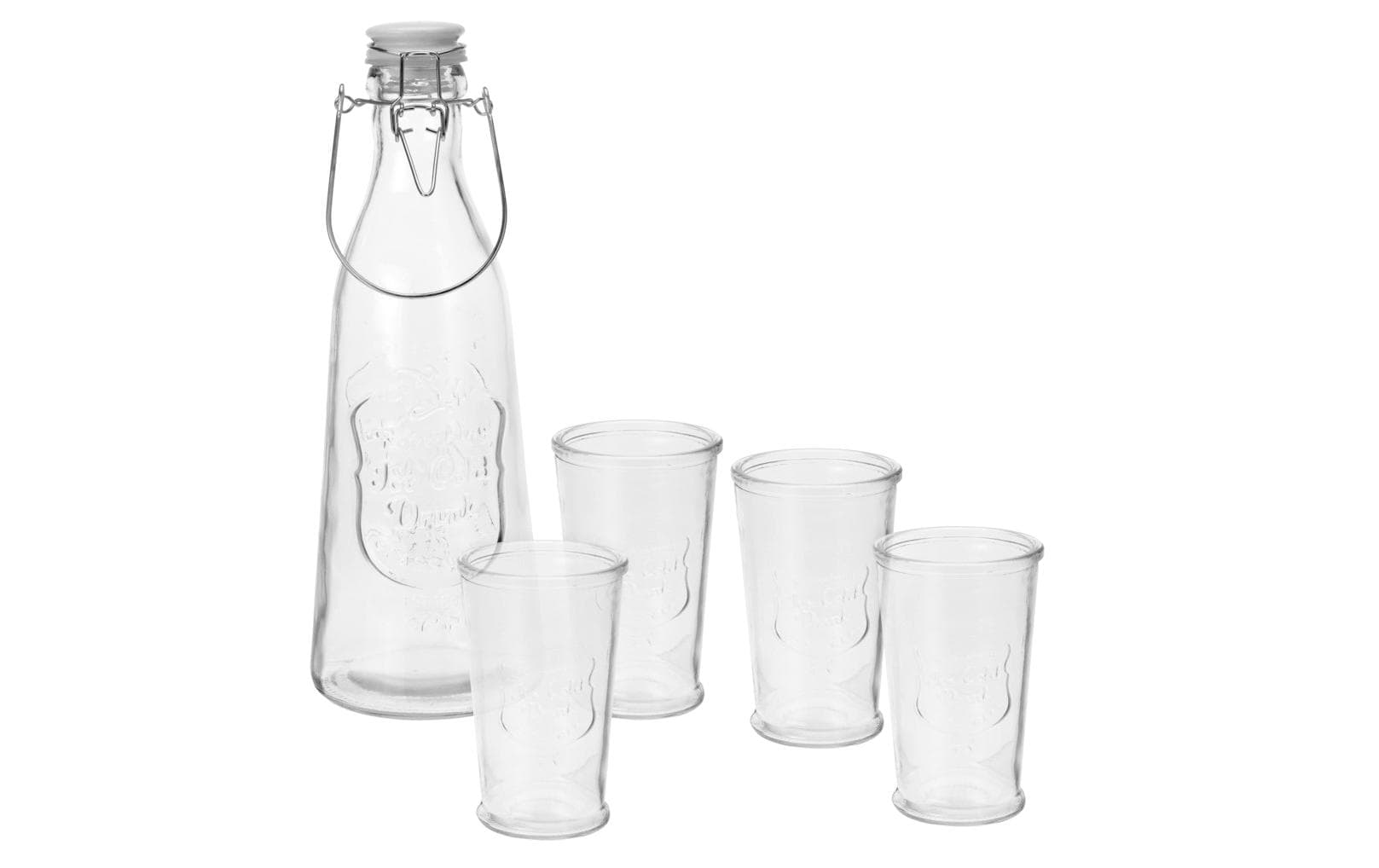 FURBER Karaffe mit 4 Trinkgläsern