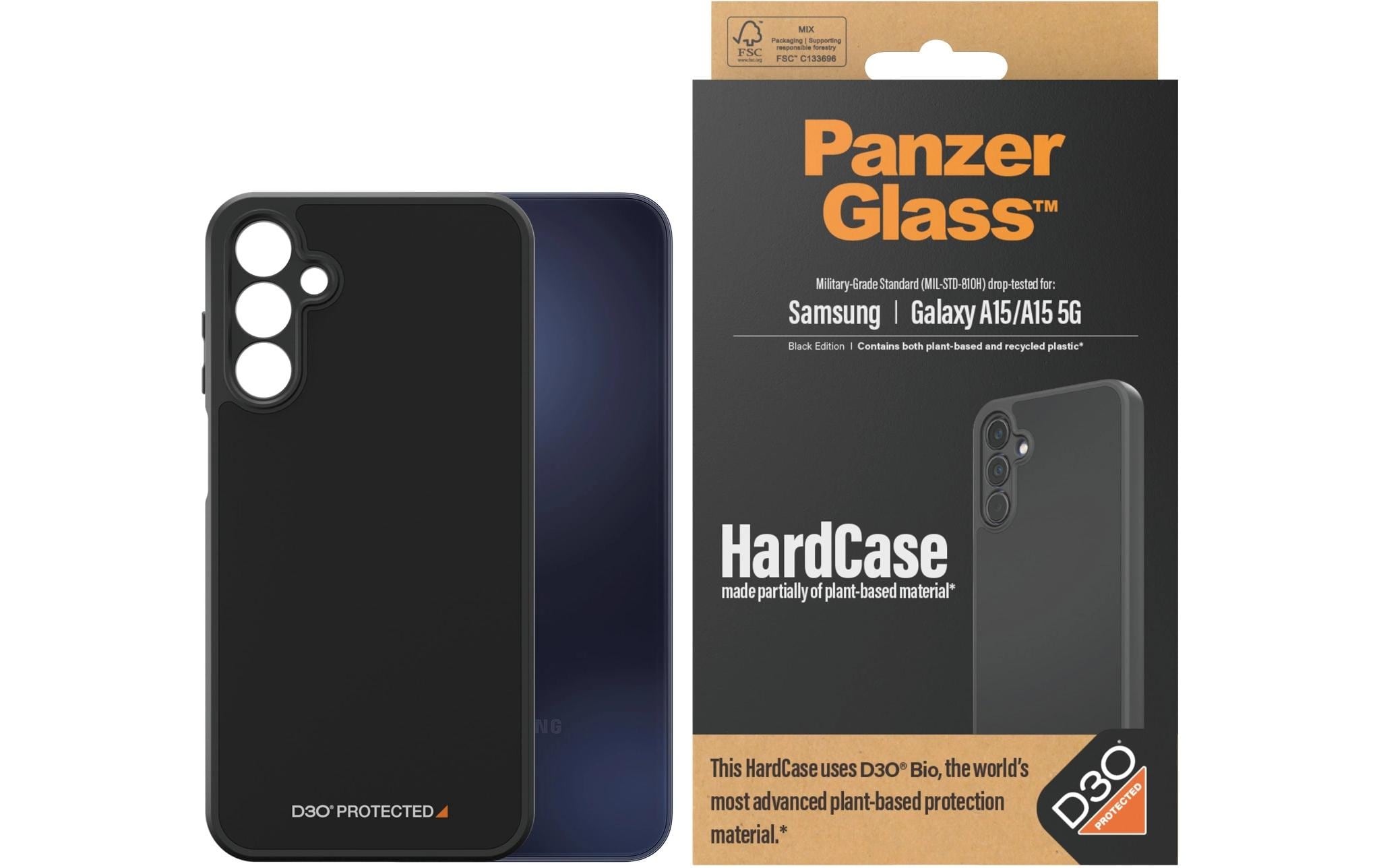 Panzerglass Back Cover HardCase D3O Galaxy A15/Galaxy A15 5G Black