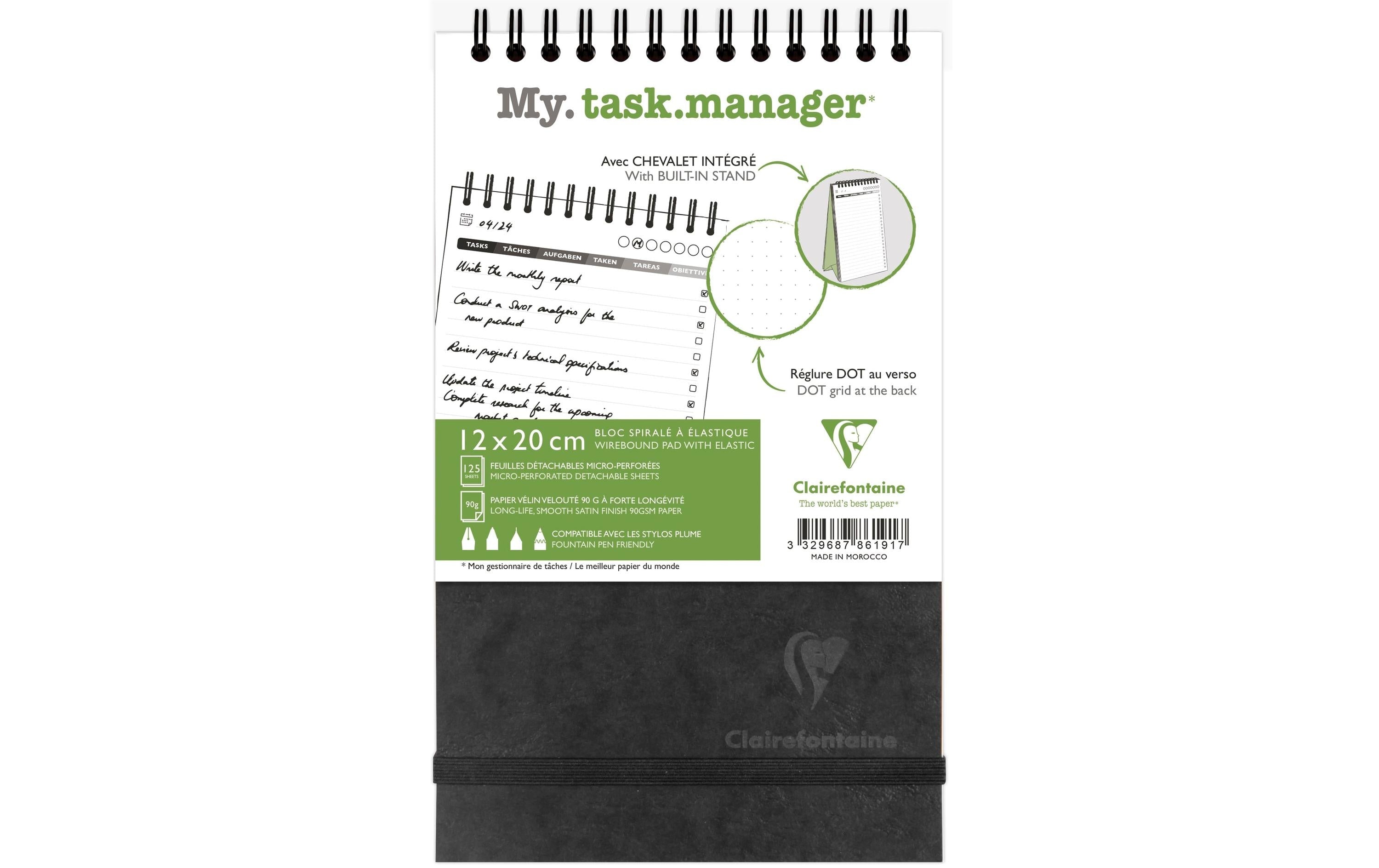 Clairefontaine Taschenplaner AgeBag Schwarz