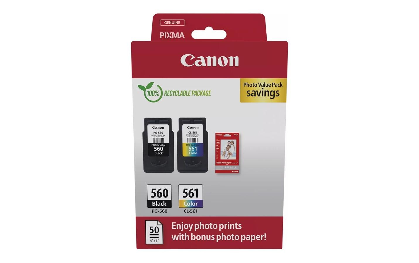 Canon Tinte PG-560 + CL-561 / inkl Fotopapier