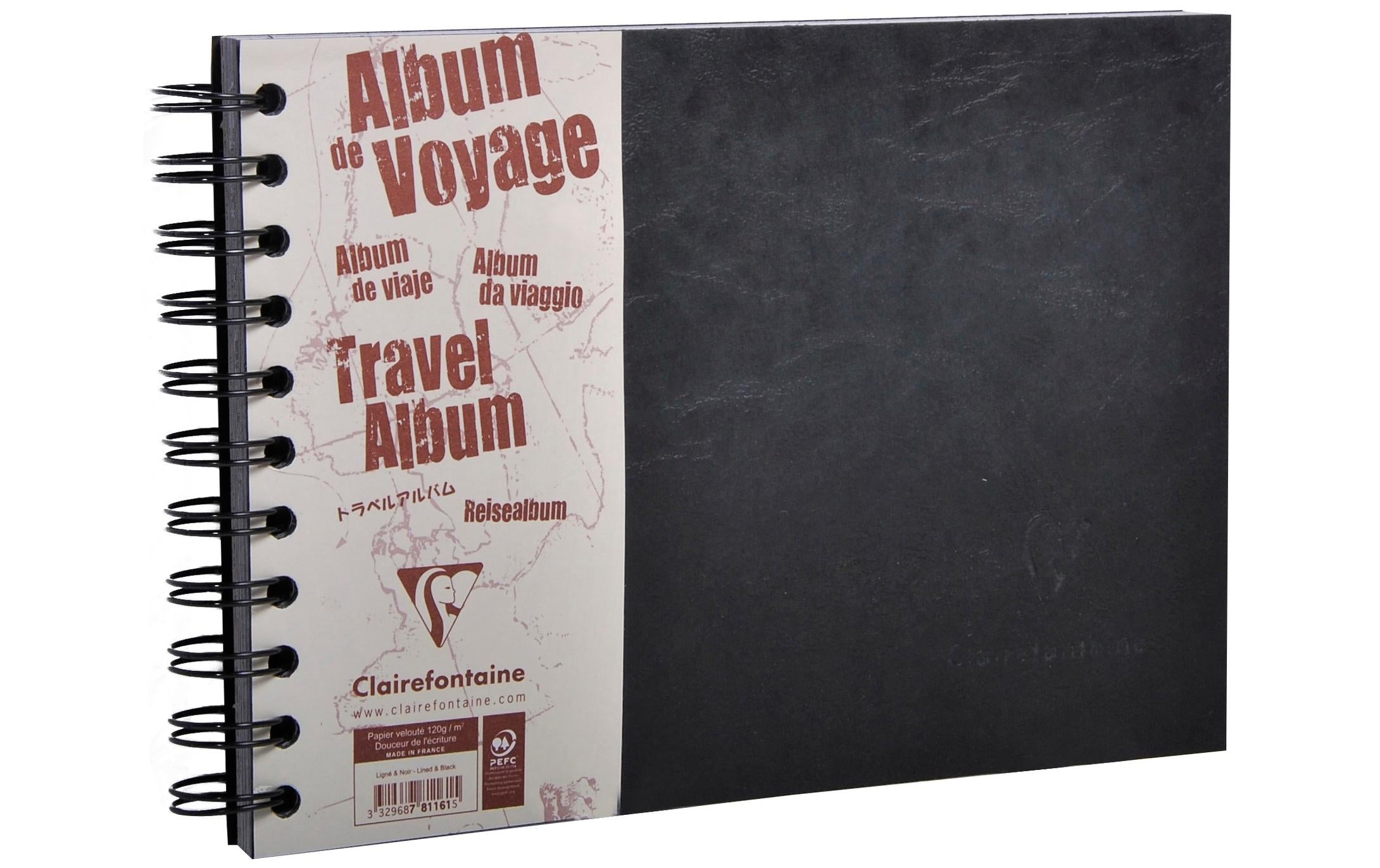 Clairefontaine Fotoalbum AgeBag A5 quer, 40 Blatt, Schwarz