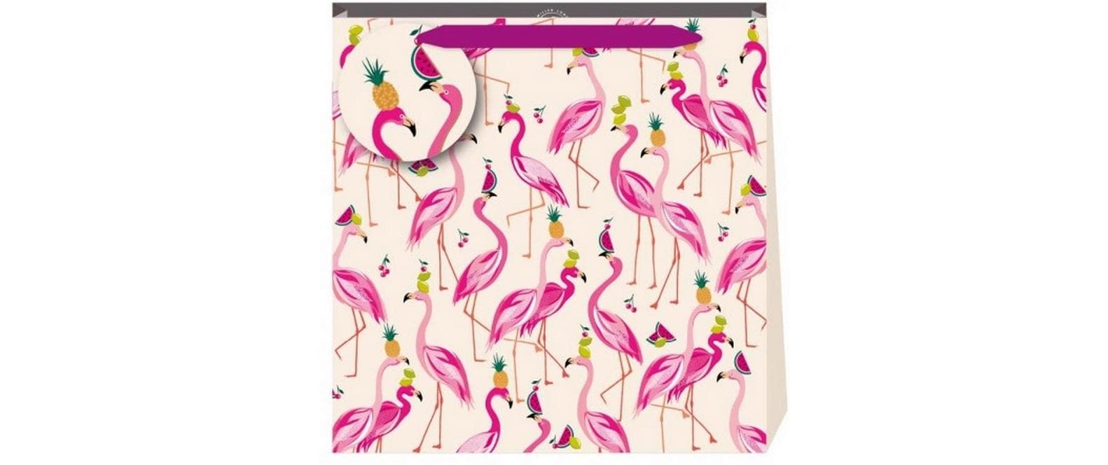 Cart Geschenktüte Flamingo 32,5 x 32,5 x 12 cm