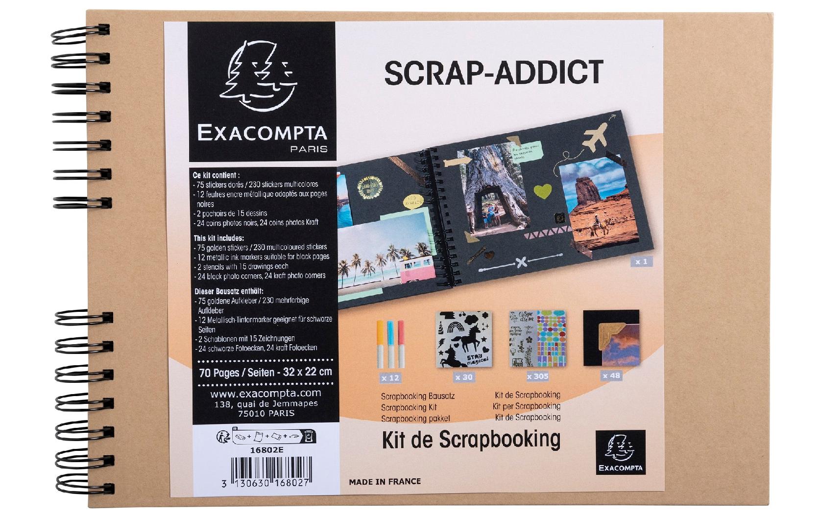 Exacompta Kreativalbum Scrap-Addict Kraft Set