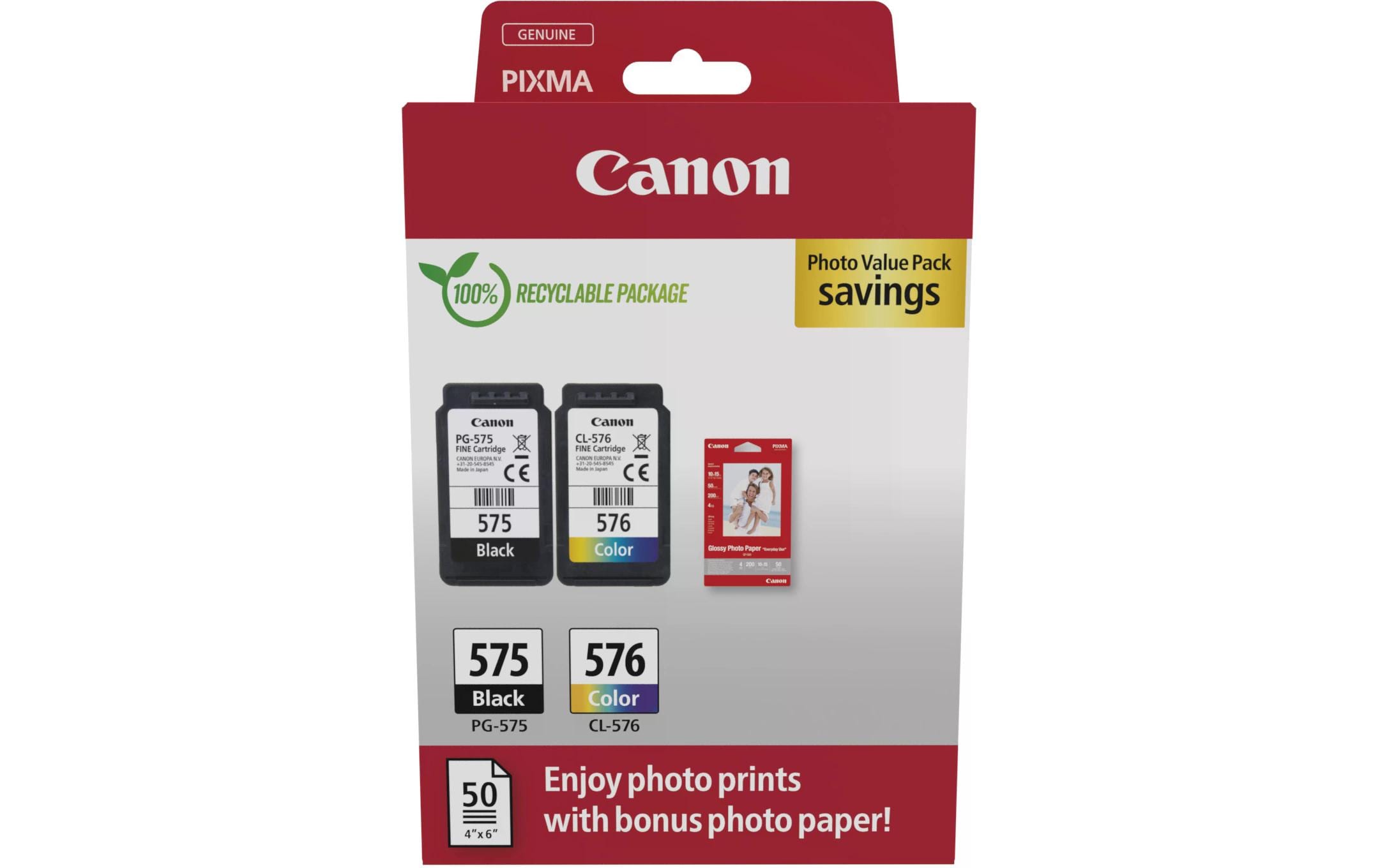 Canon Valuepack PG-575/CL-576 Black/Cyan/Magenta/Yellow