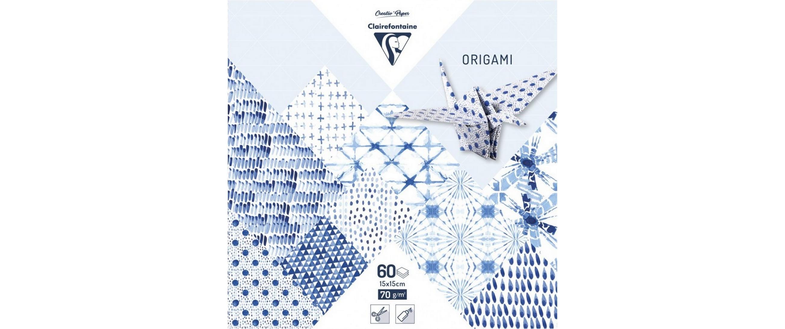 Clairefontaine Bastelpapier Origami Papier Shibori, 60 Blatt