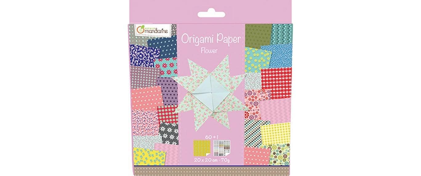 Avenue Mandarine Faltblätter Origami Flowers 60 Blatt, 20 x 20 cm