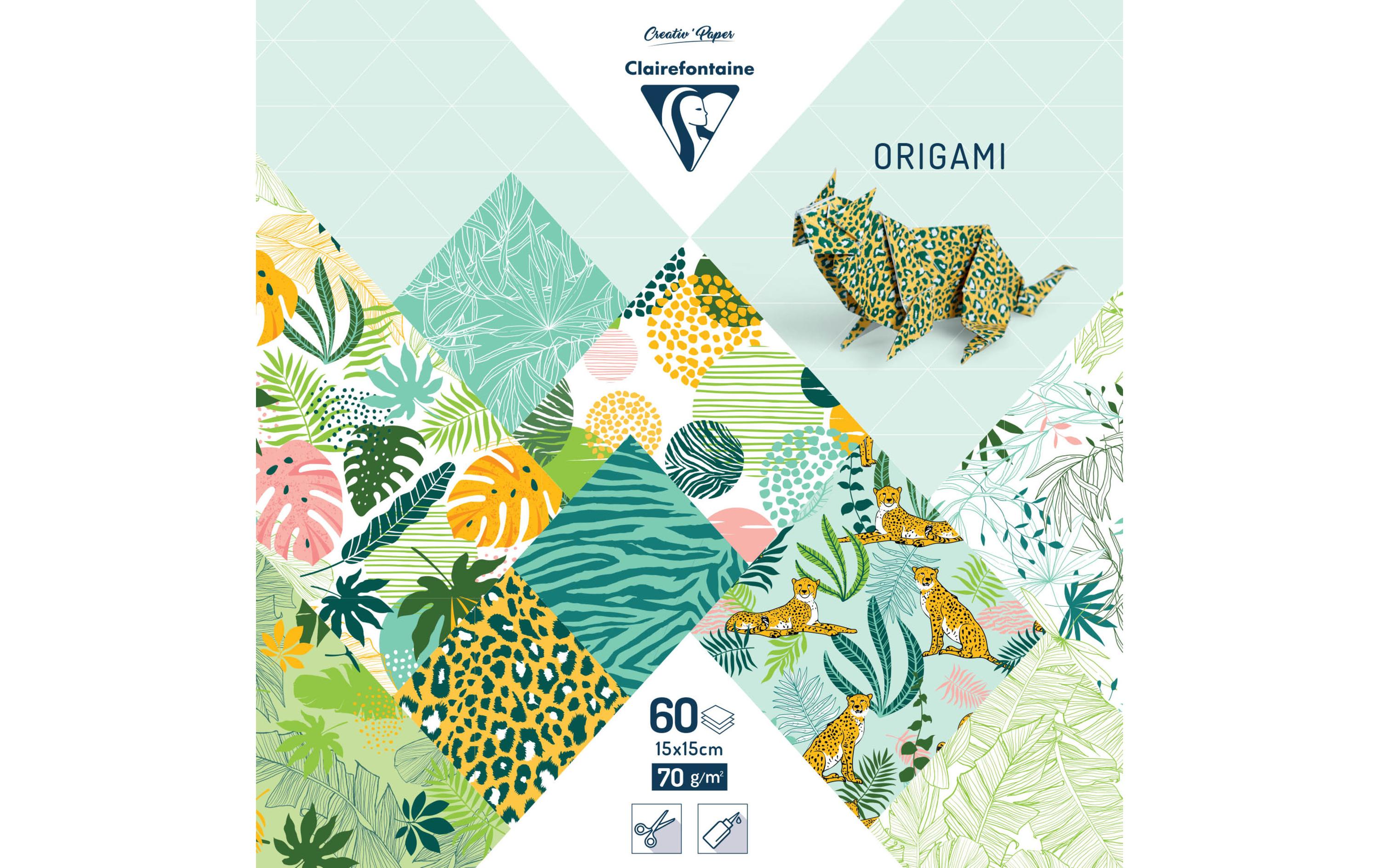 Clairefontaine Bastelpapier Origami Papier Exotisch, 60 Blatt