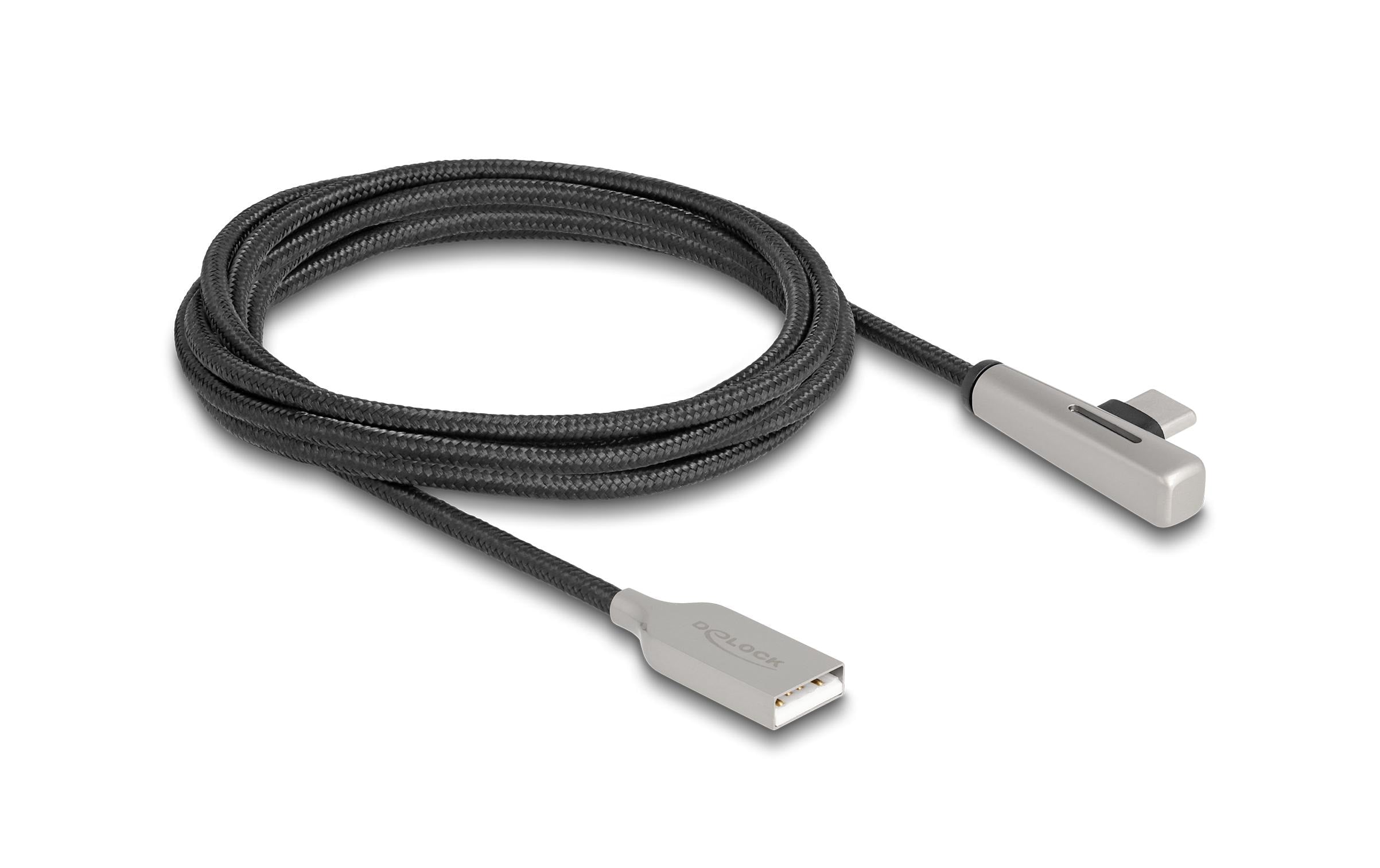 Delock USB 2.0-Kabel Schnelladefunktion 60 W USB A - USB C 2 m