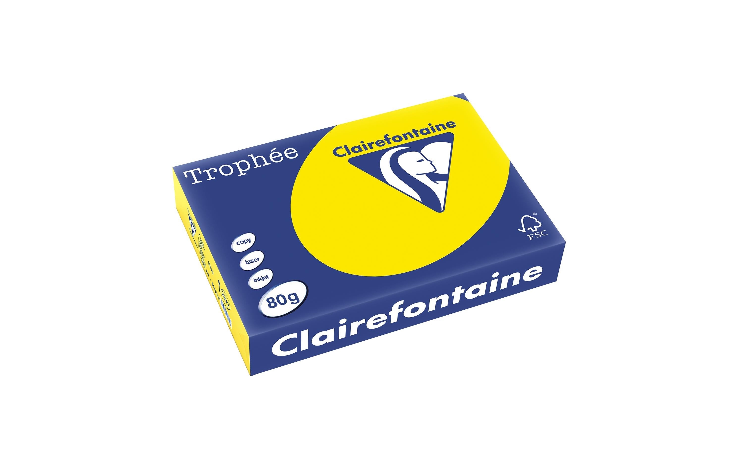 Clairefontaine Trophée A4, Neongelb, 80 g/m²,500