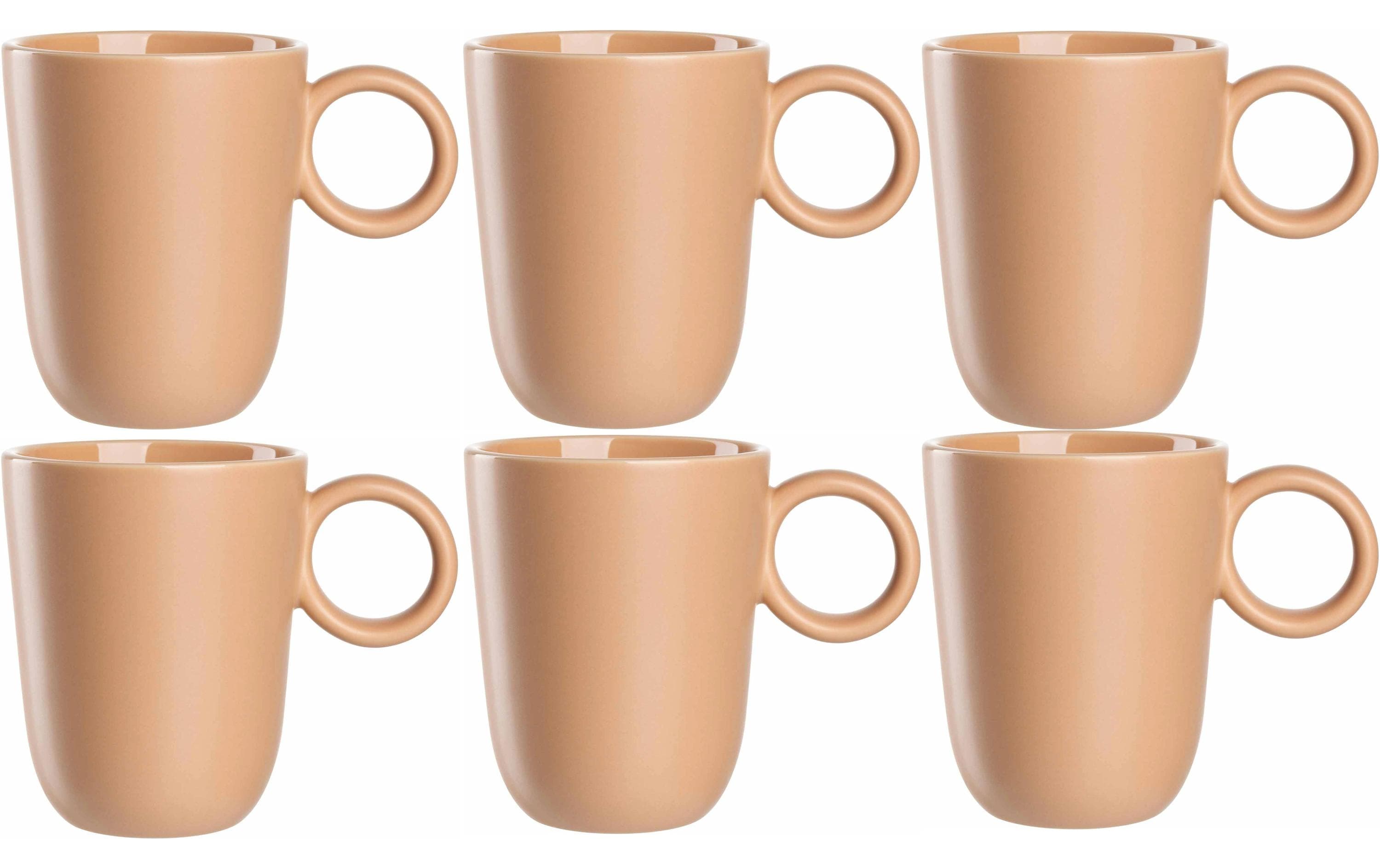 Leonardo Kaffeetasse Roma 400 ml, 6 Stück, Orange