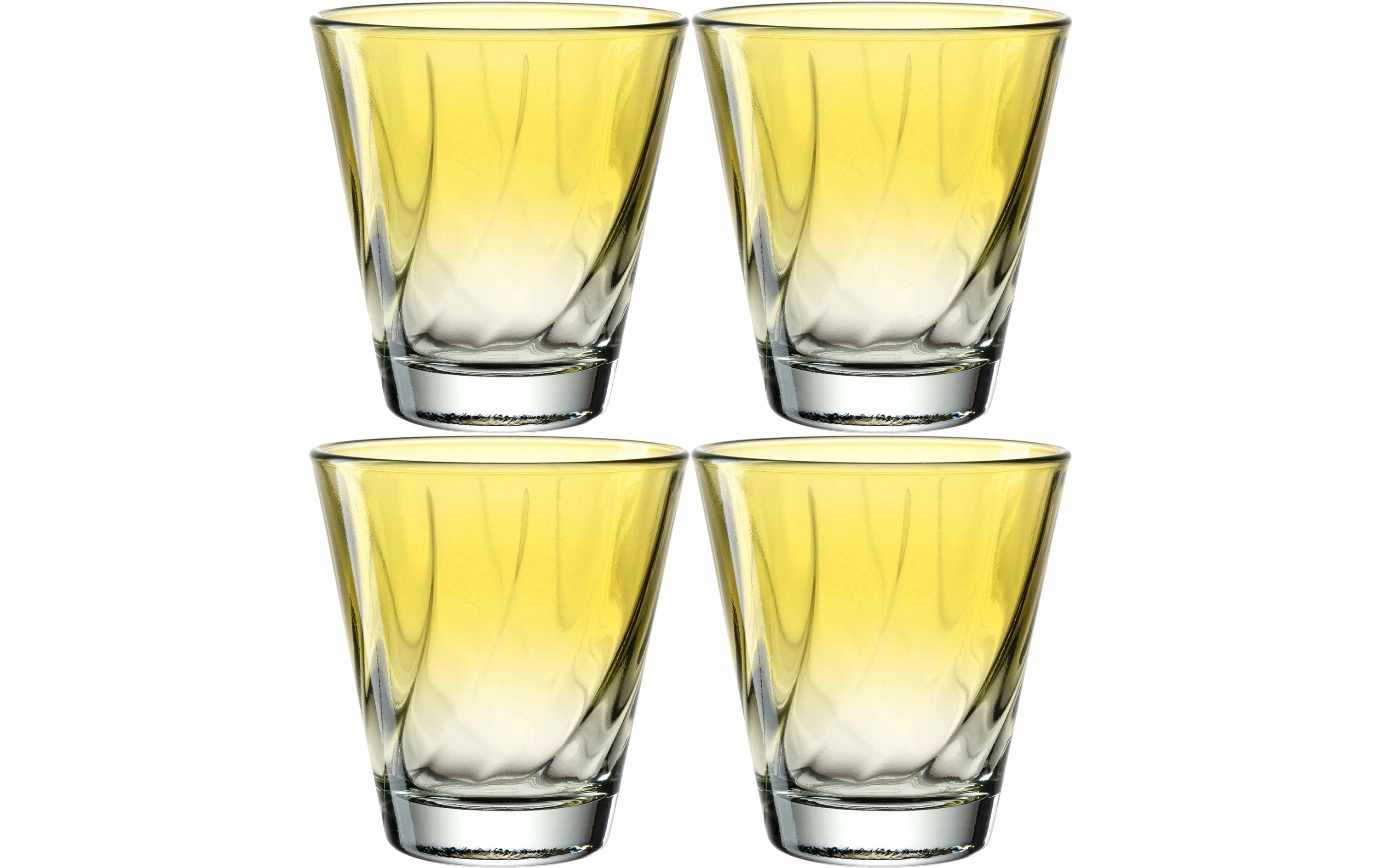 Leonardo Trinkglas Twist 215 ml, 4 Stück, Gelb