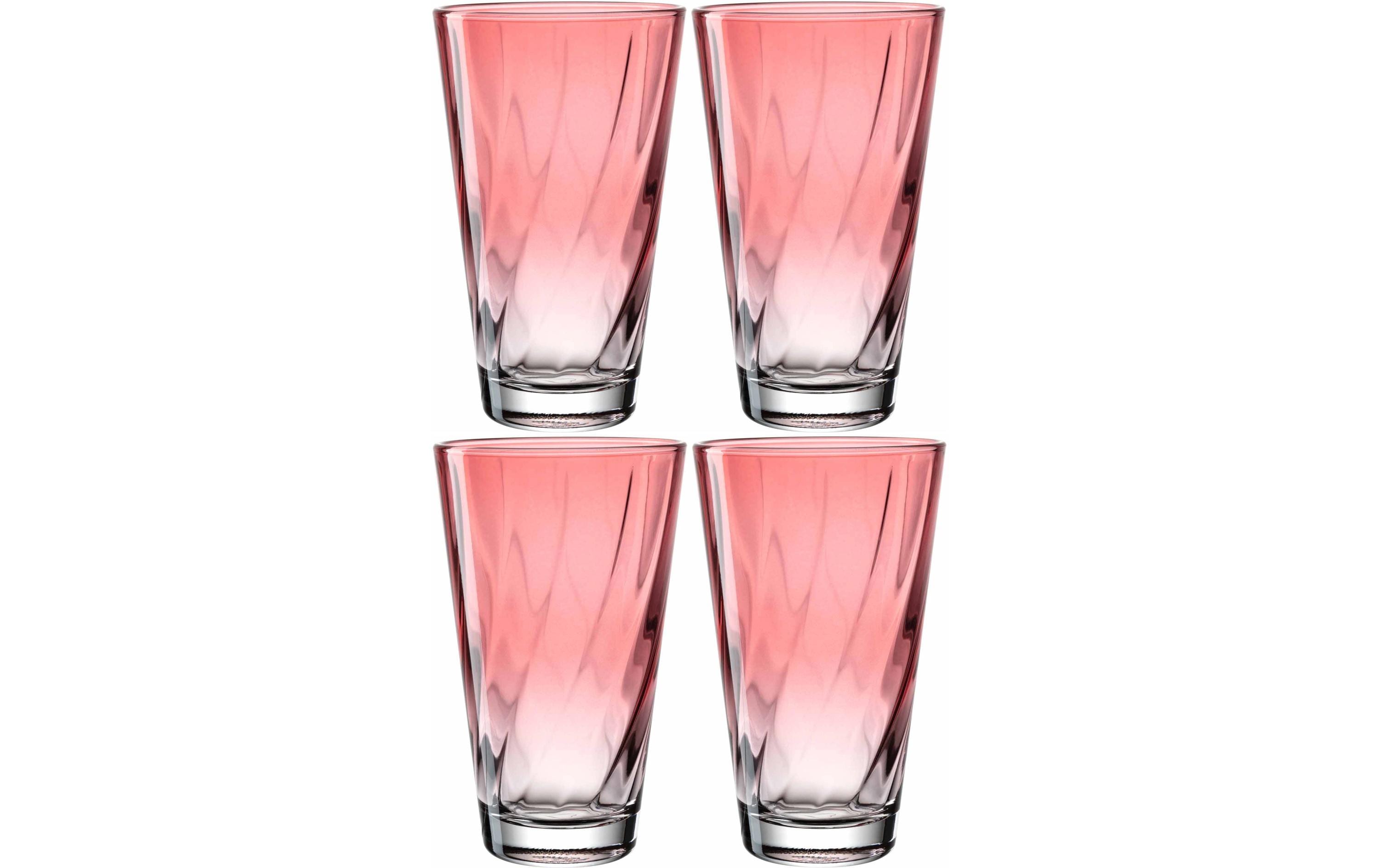Leonardo Trinkglas Twist 300 ml, 4 Stück, Rot
