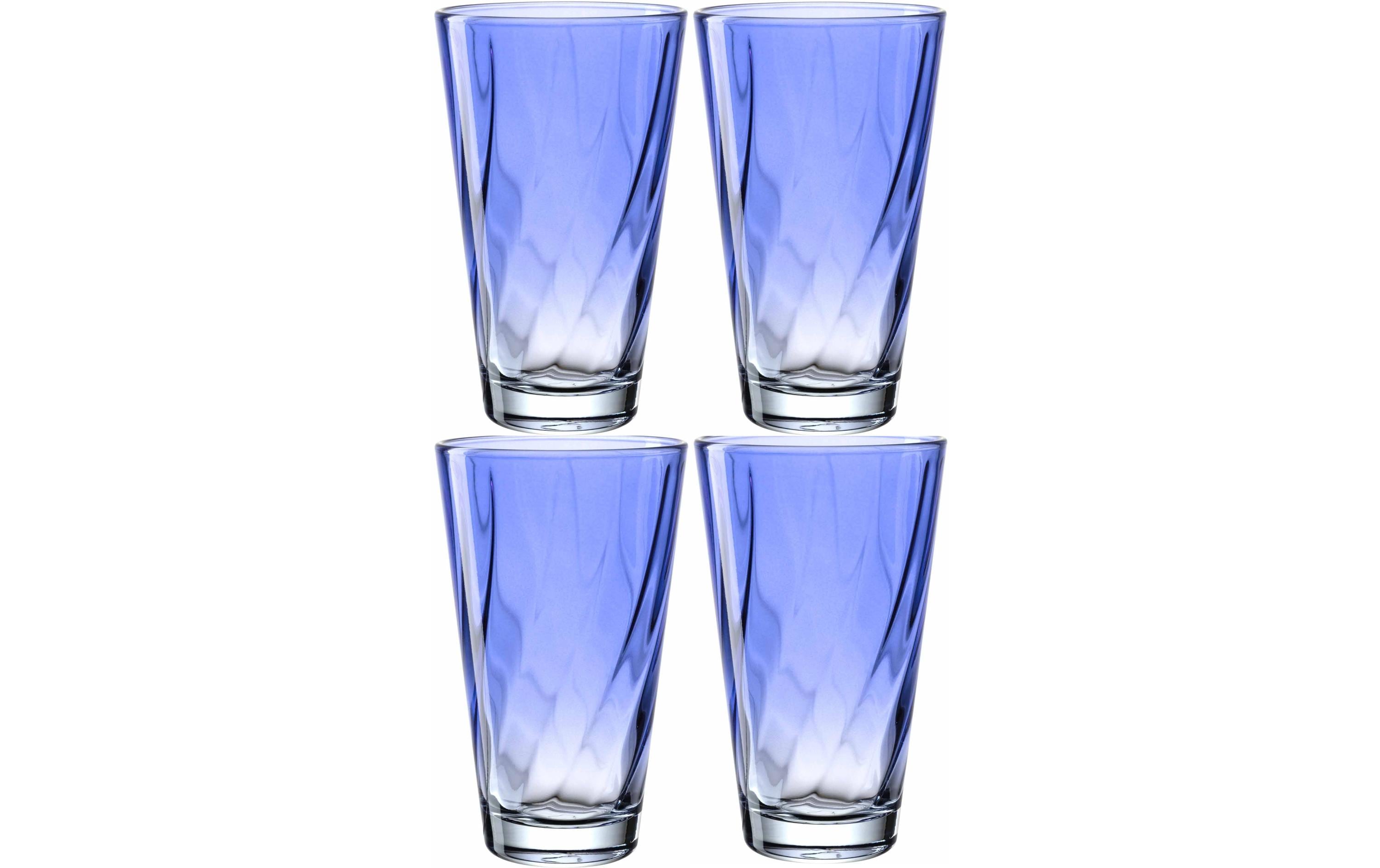 Leonardo Trinkglas Twist 300 ml, 4 Stück, Blau