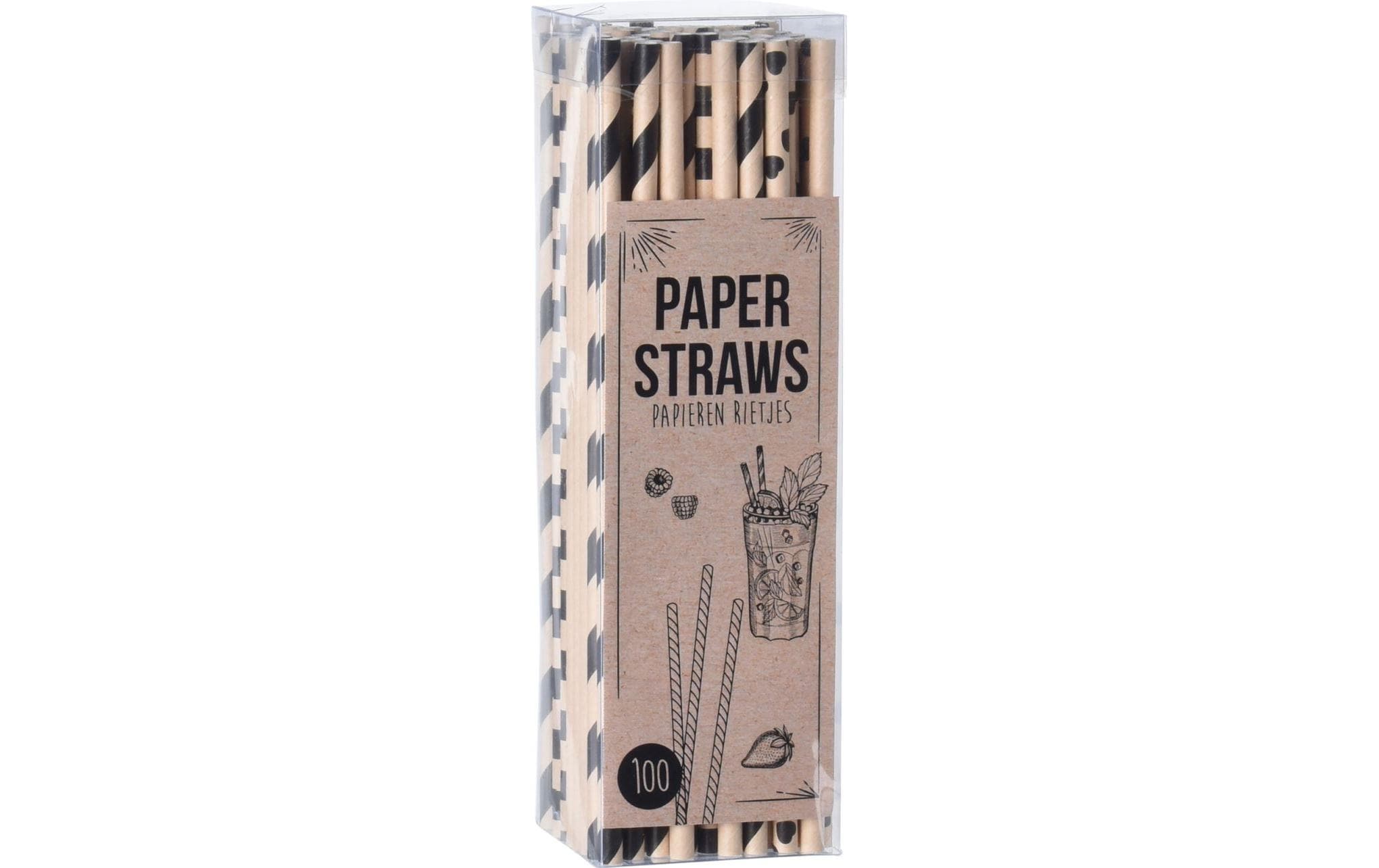 FURBER Strohhalm Papier, 100 Stück