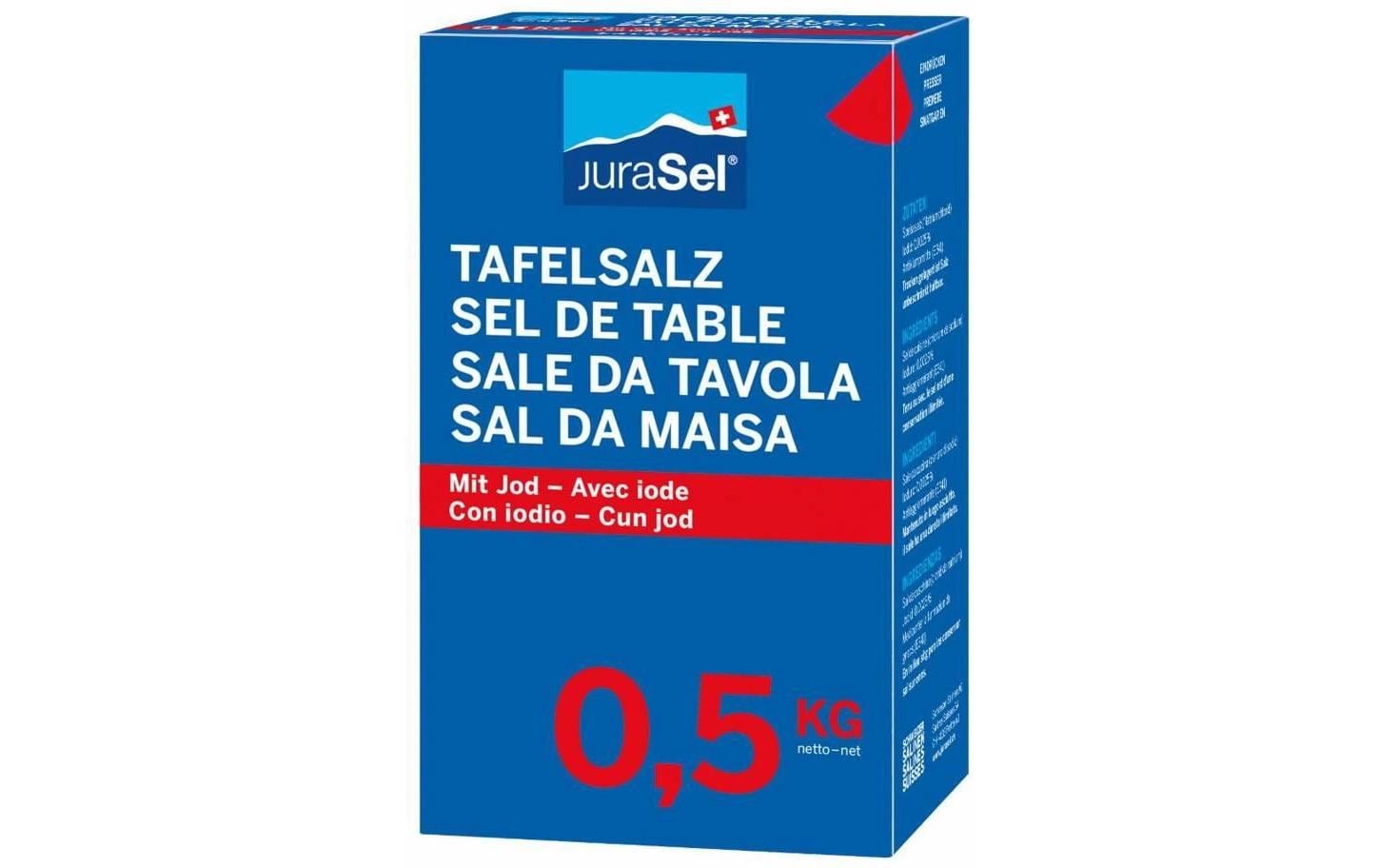 Schweizer Salinen Tafelsalz mit Jod 500 g