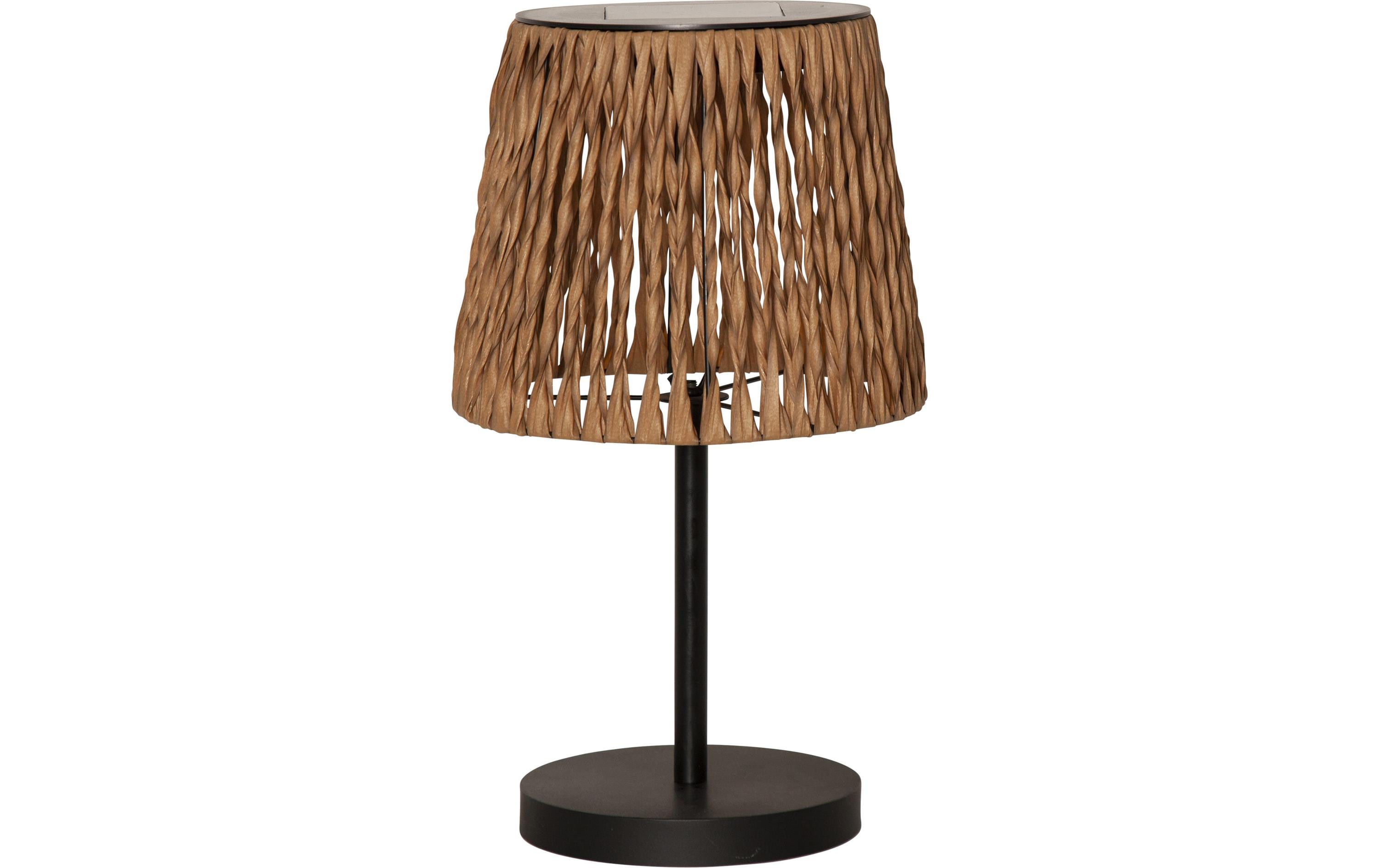 Star Trading Tischleuchte Solar Cesta, 48 cm, Braun/Schwarz