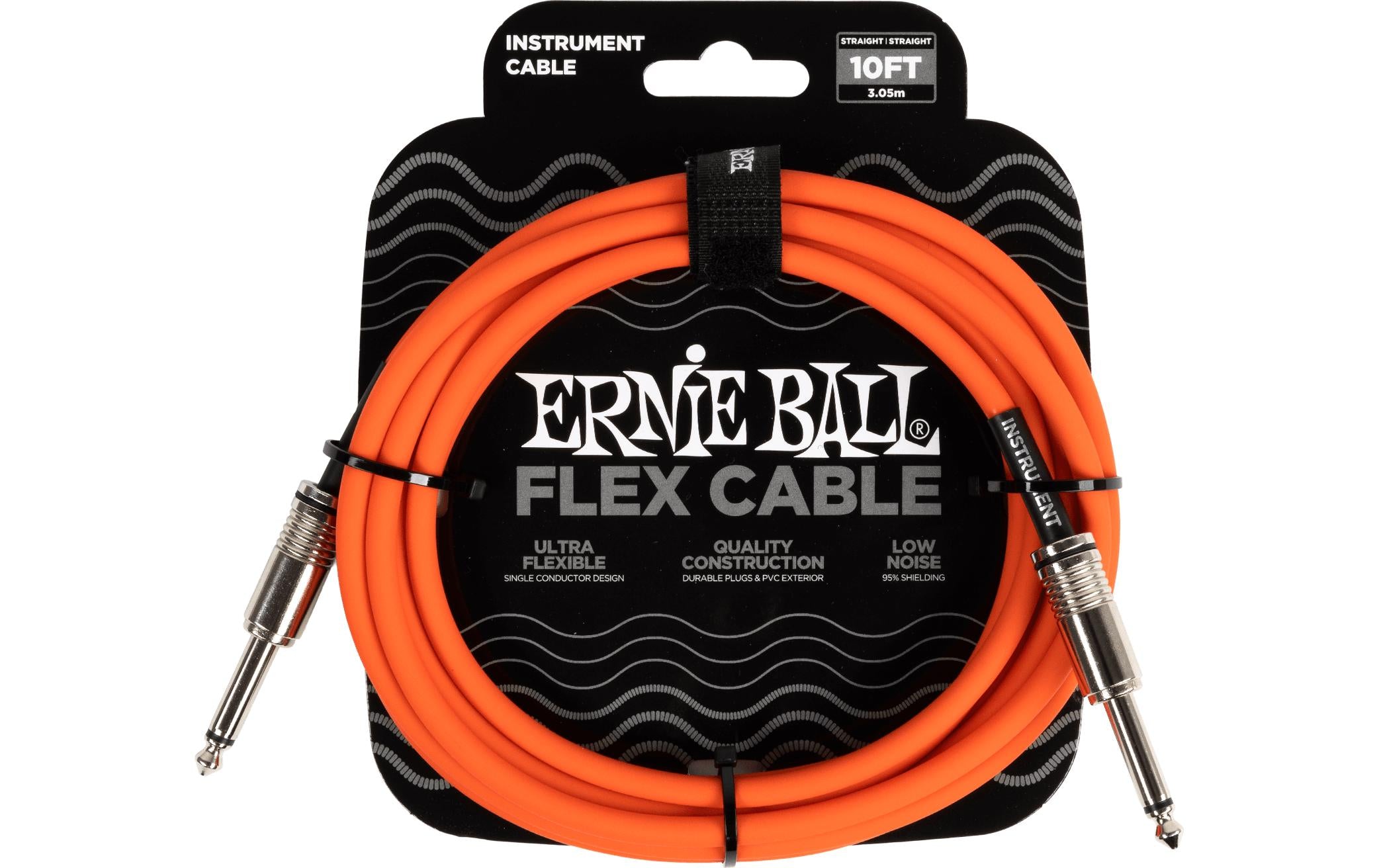 Ernie Ball Instrumentenkabel Flex 6416 – 3.05 m, Orange