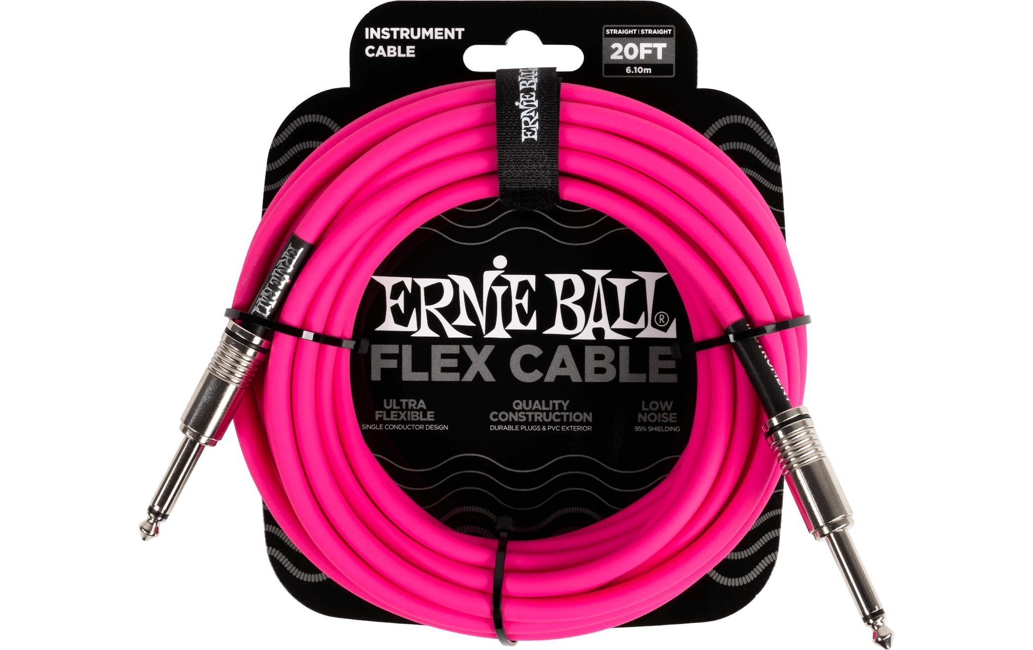 Ernie Ball Instrumentenkabel Flex 6418 – 6.09 m, Pink