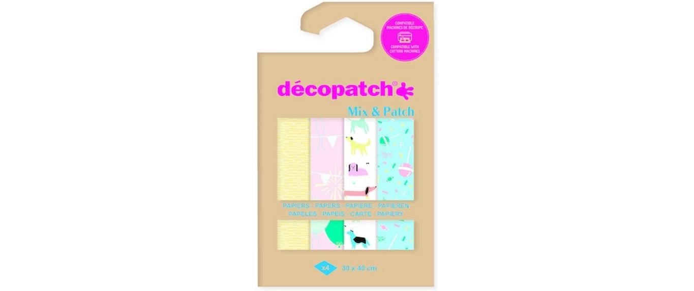 décopatch Bastelpapier DP037C 30 x 40 cm, 4 Blatt
