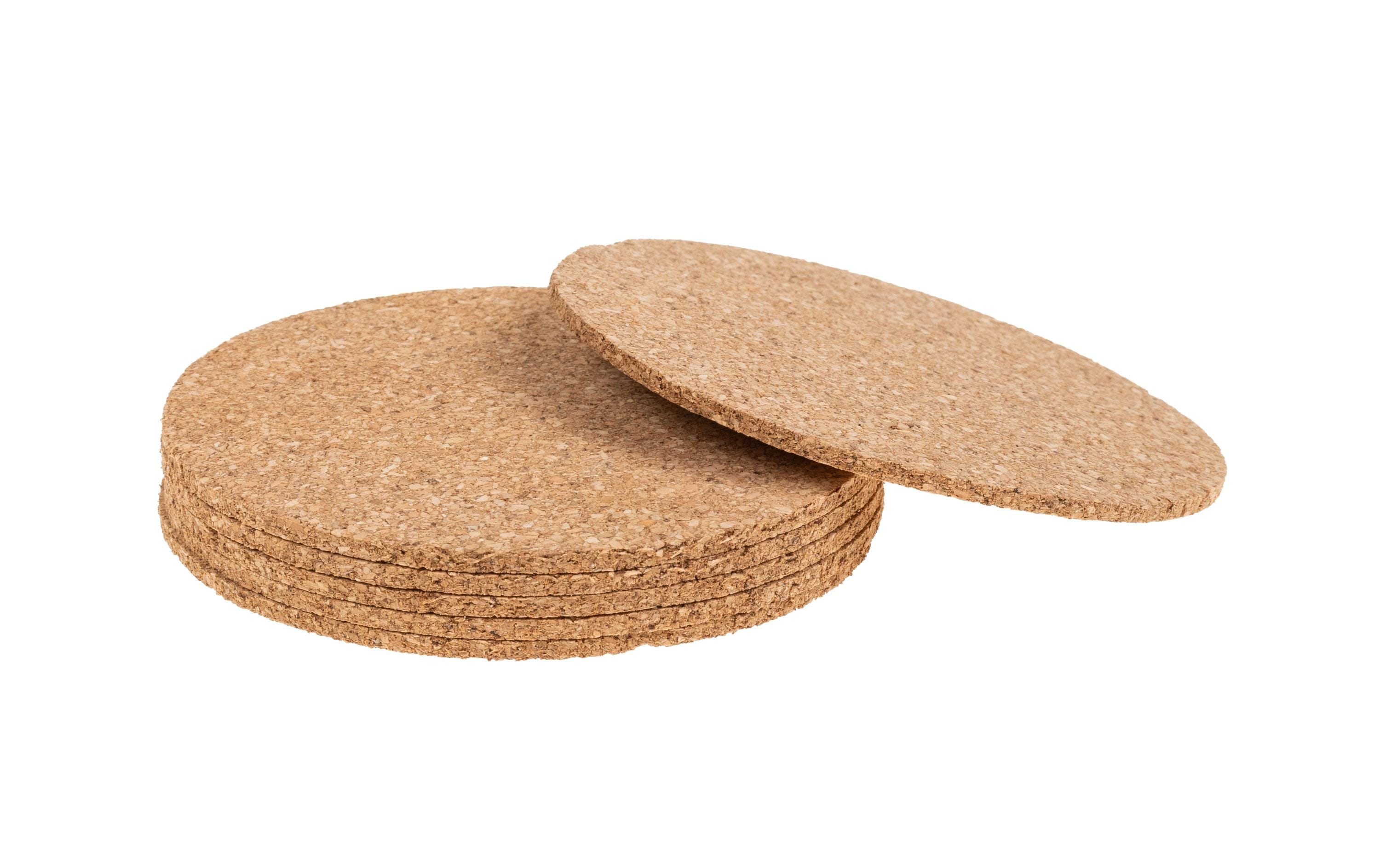FURBER Glasuntersetzer Kork, 6 Stück, Ø 10 cm