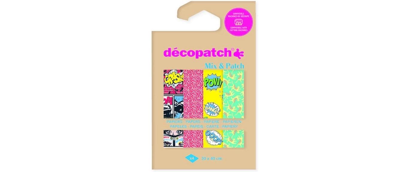 décopatch Bastelpapier DP039C 30 x 40 cm, 4 Blatt