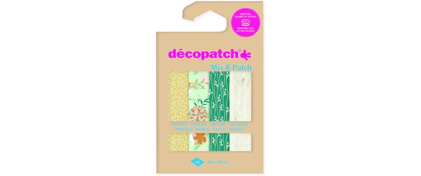 décopatch Bastelpapier DP035C 30 x 40 cm, 4 Blatt