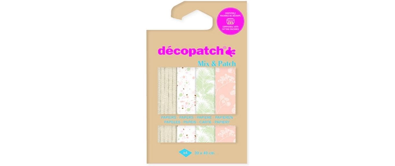 décopatch Bastelpapier DP033C 30 x 40 cm, 4 Blatt