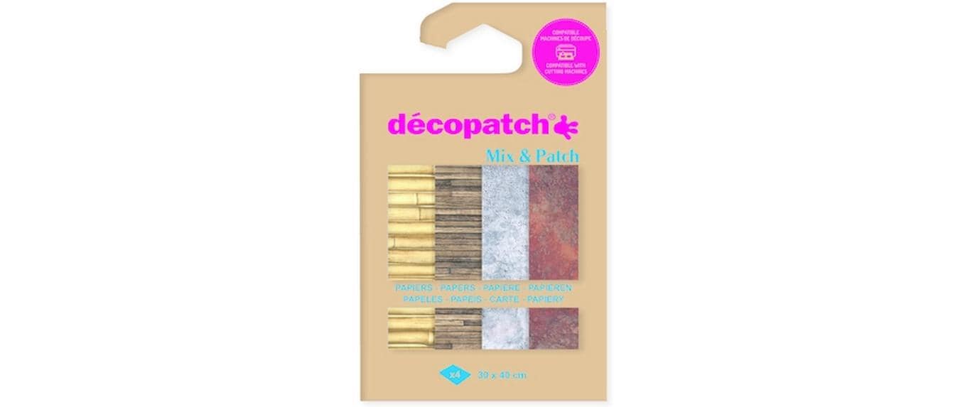 décopatch Bastelpapier DP040C 30 x 40 cm, 4 Blatt