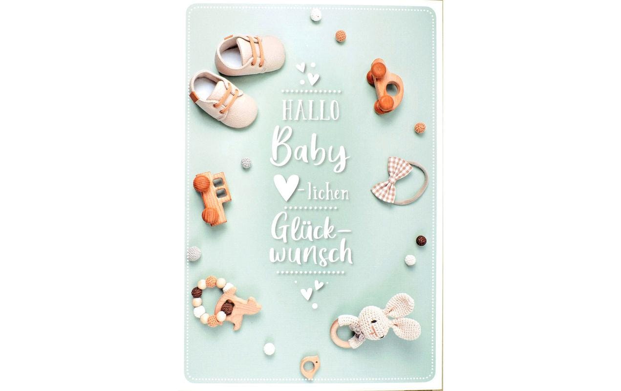 ABC Glückwunschkarte zum Baby B6