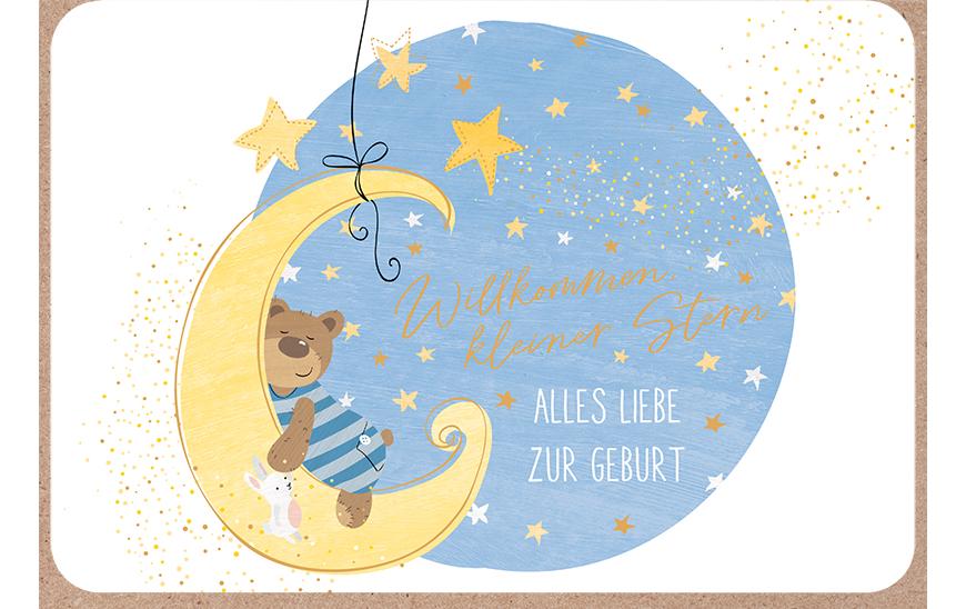 ABC Glückwunschkarte Alles liebe zur Geburt B6
