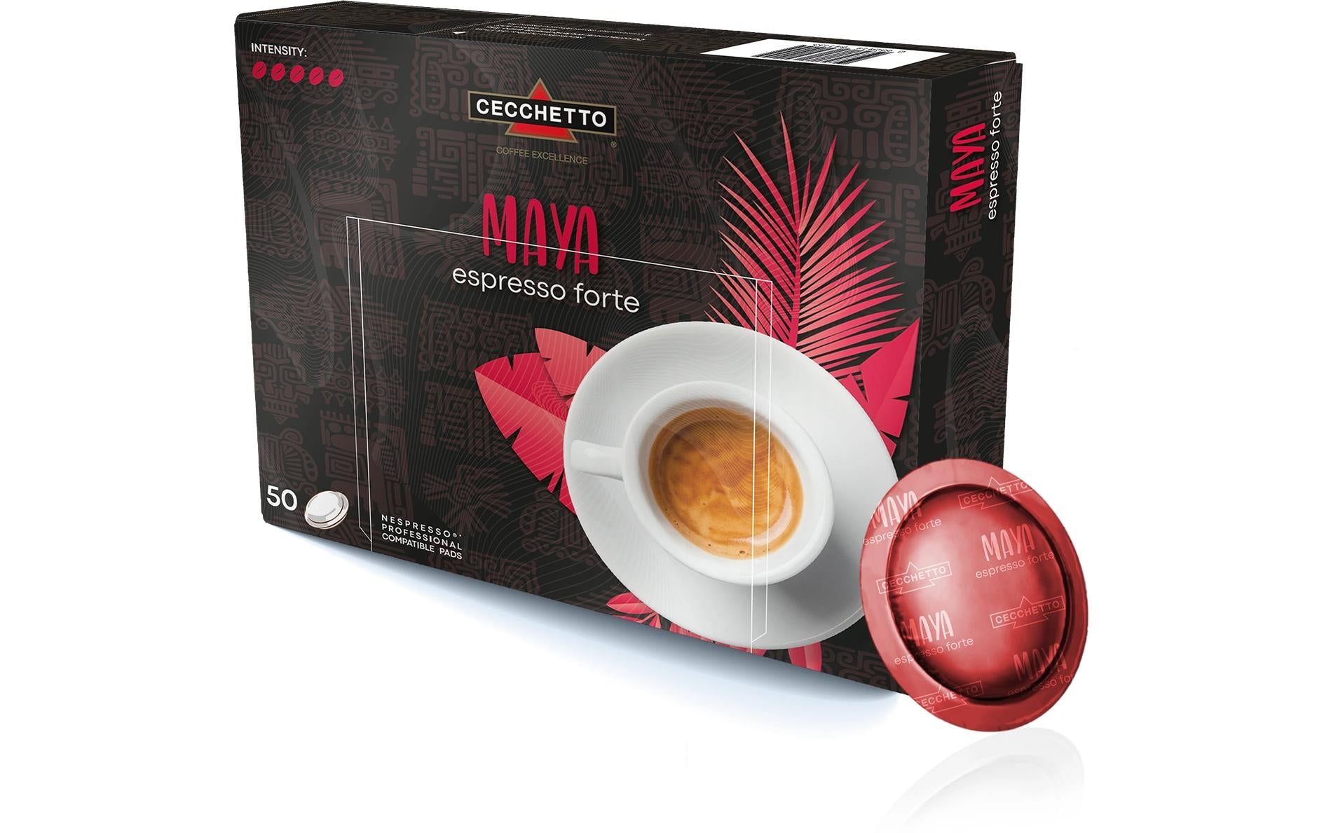 CECCHETTO Professional Pads Maya Espresso Forte 50 Stück