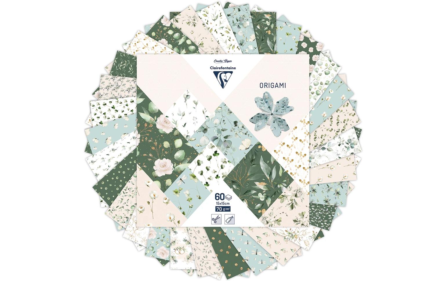 Clairefontaine Bastelpapier Origami Papier Romantik, 60 Blatt