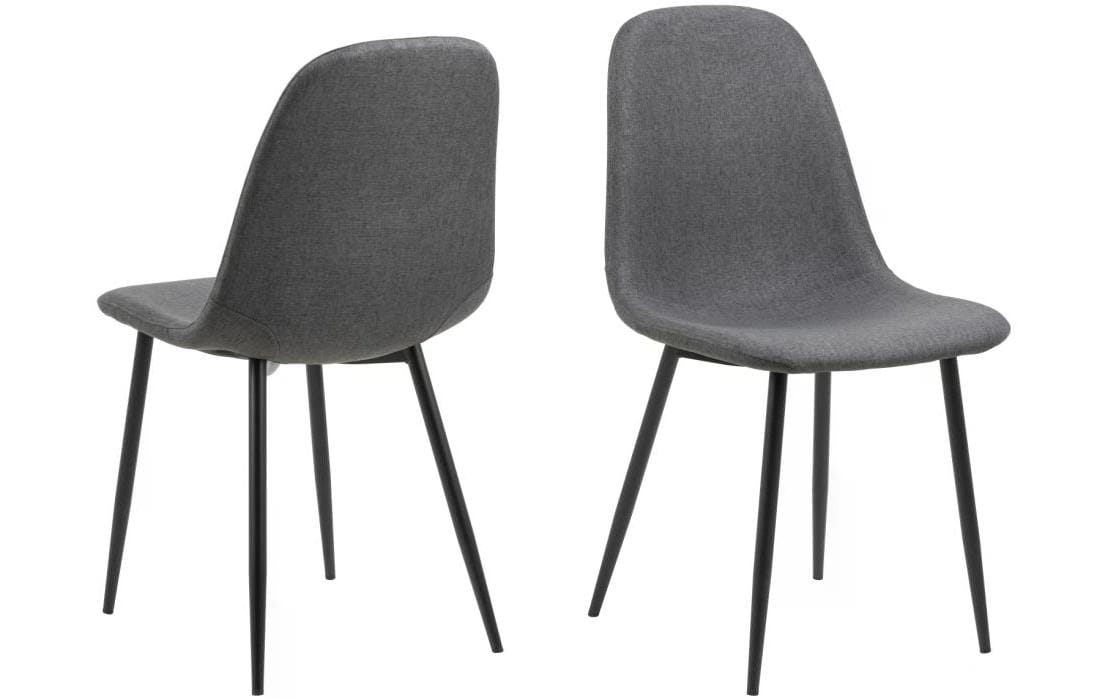 AC Design Stuhl Celia 4 Stück, Dunkelgrau