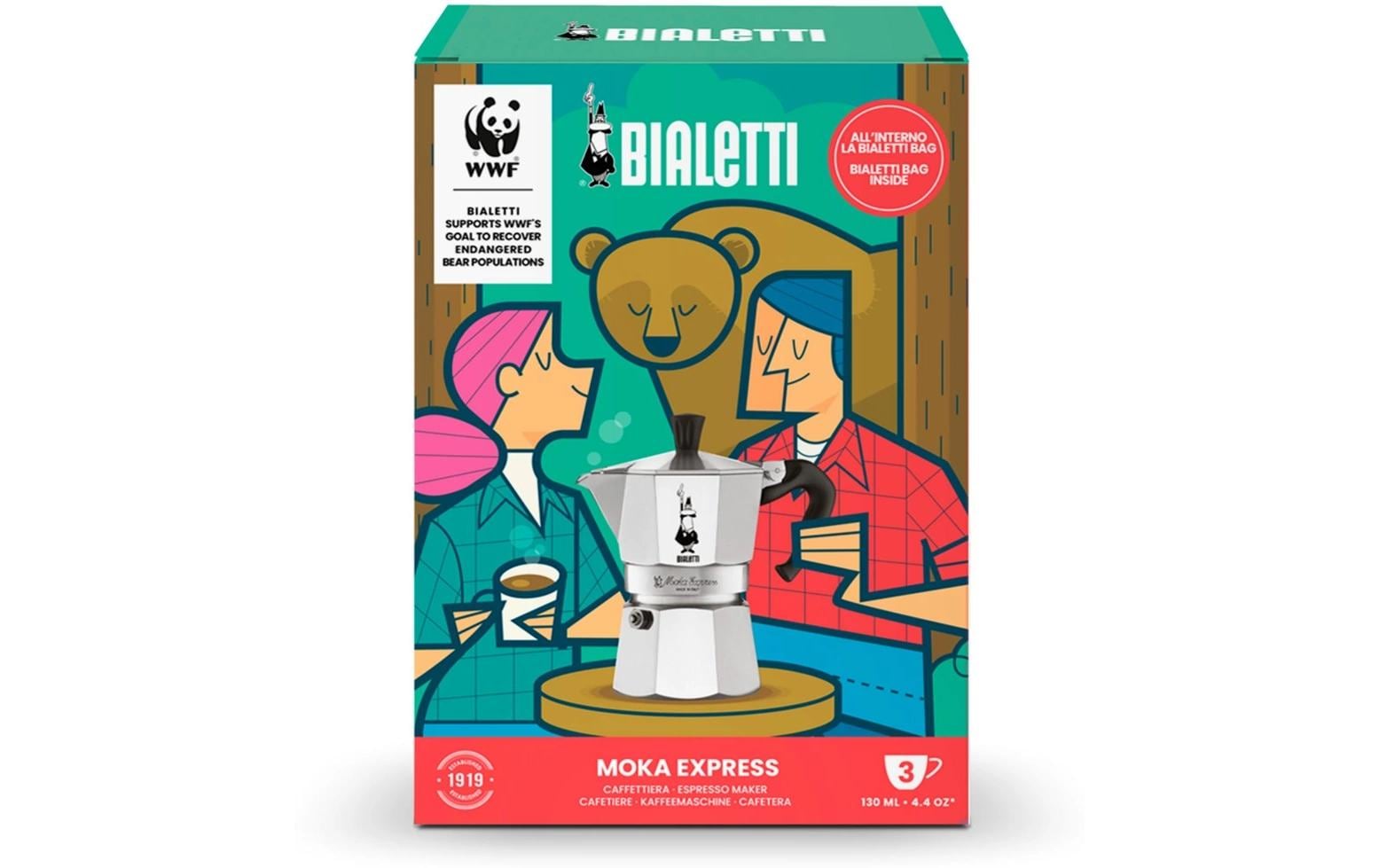 Bialetti Espressokocher Moka Express & Shopper 3, Silber