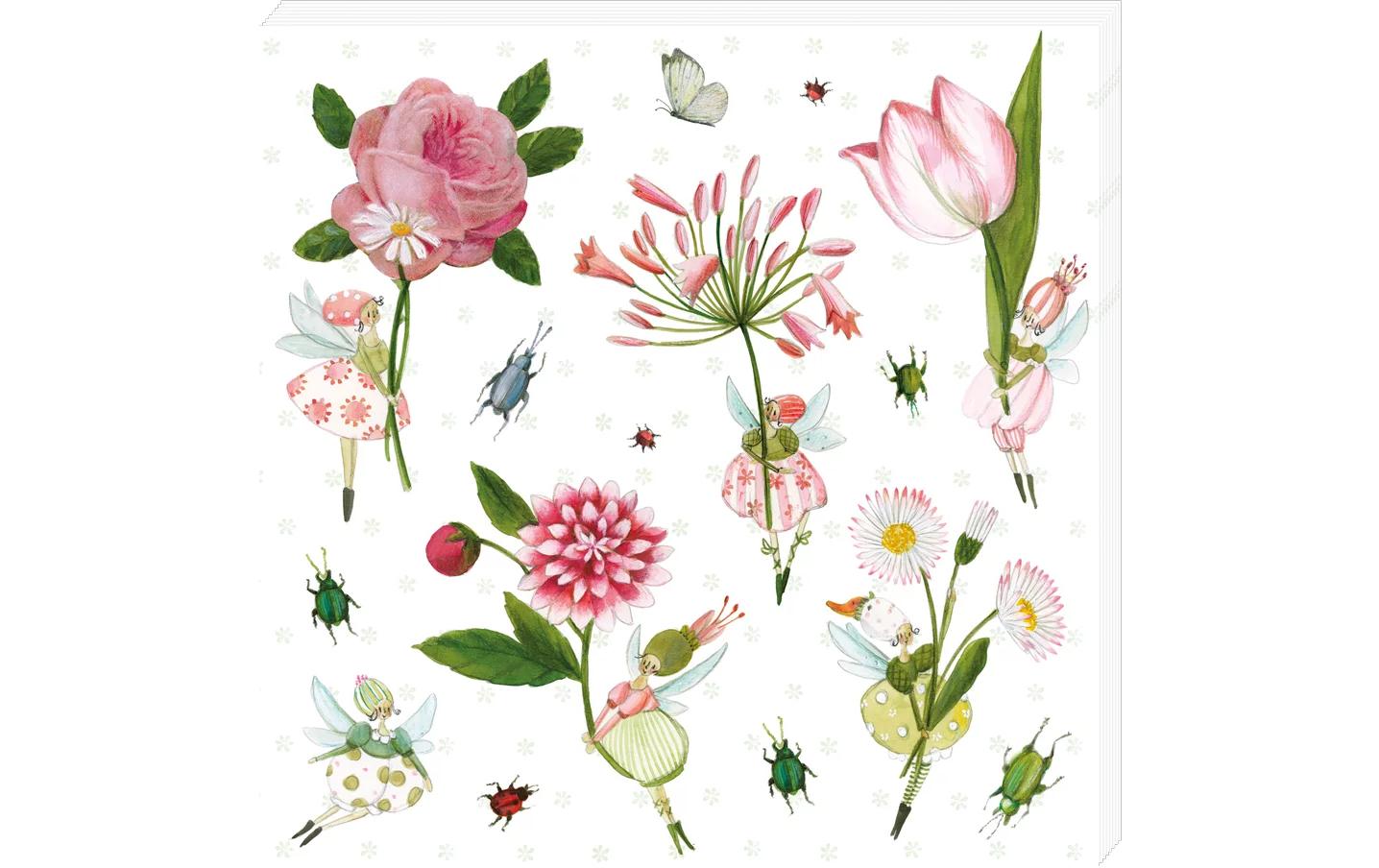 Grätz Papierservietten Blumenelfen 33 x 33 cm, 20 Stück