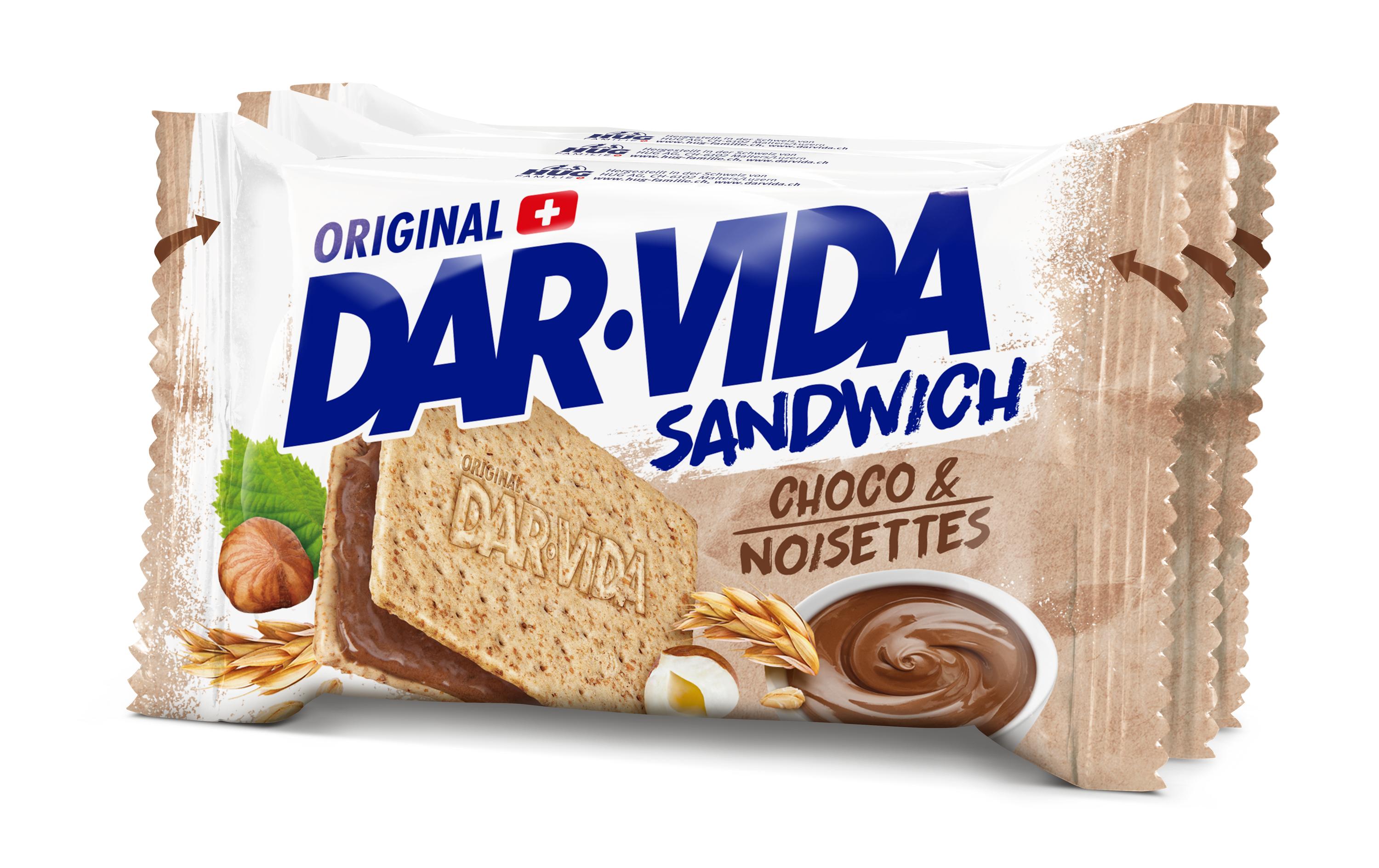 DAR-VIDA Snack Sandwich Choco & Haselnusscrème 195 g
