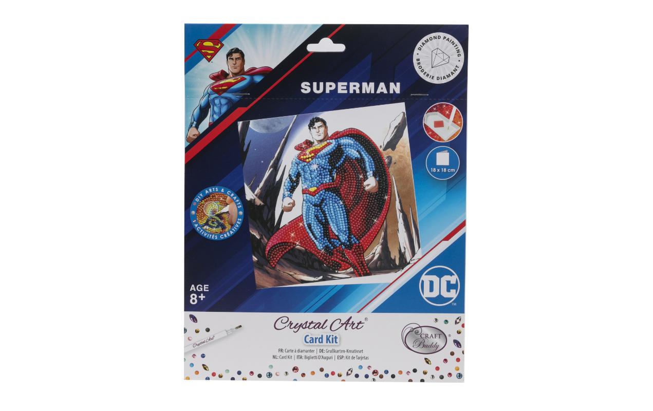 CRAFT Buddy Bastelset Crystal Art Card Superman